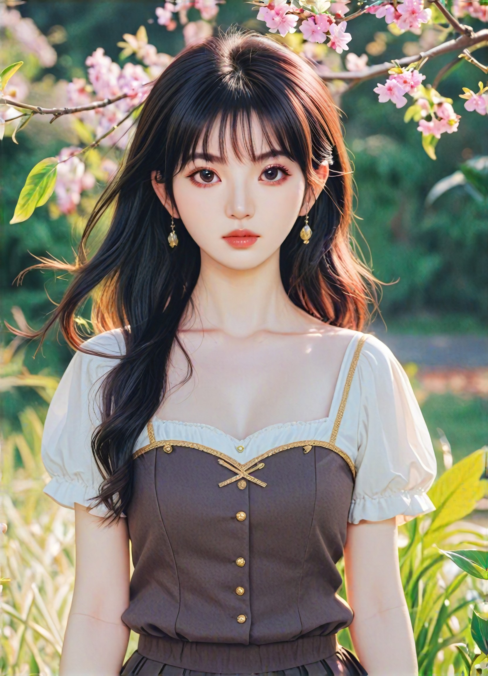 The girl under the tree image