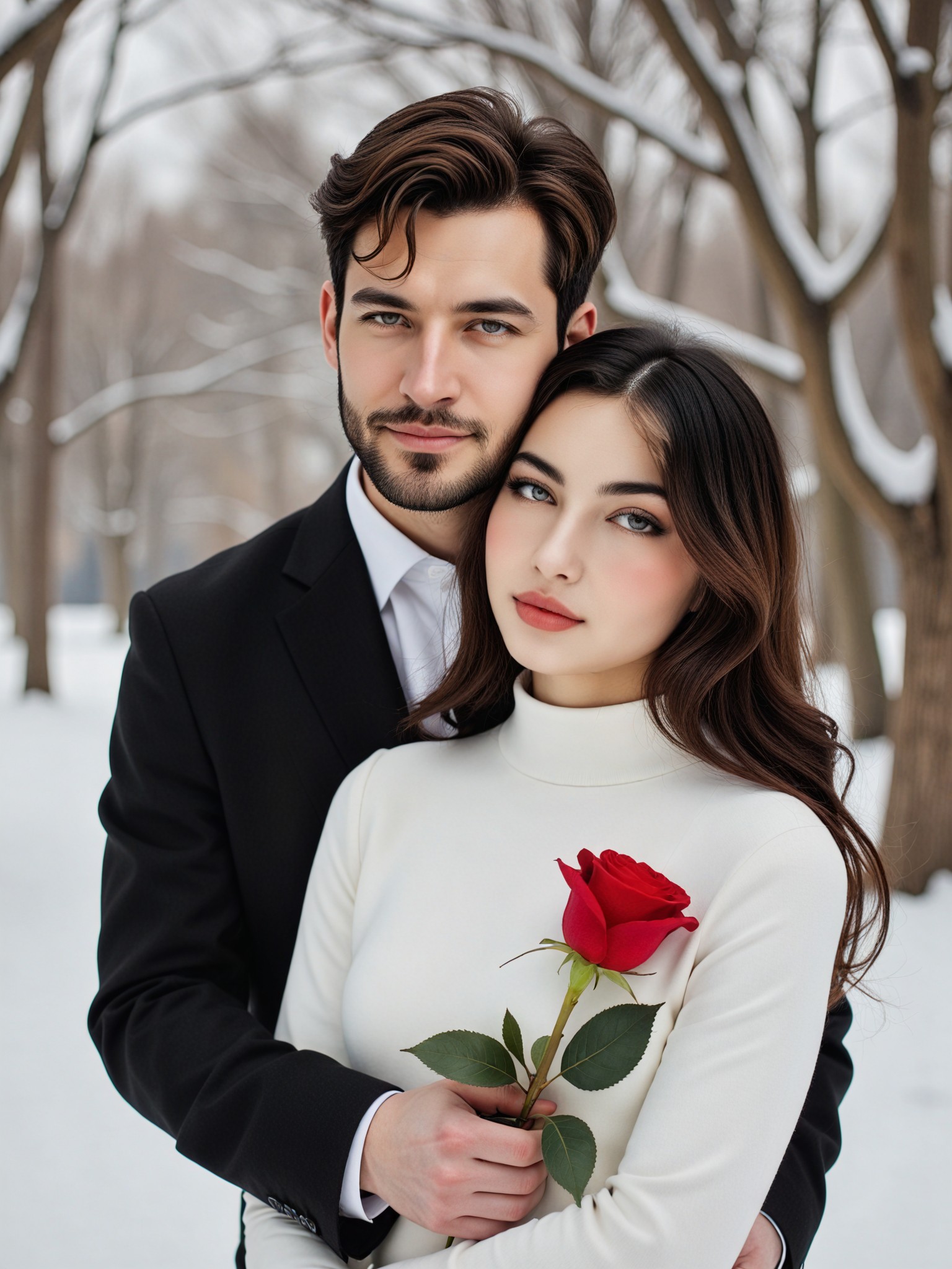 Winter Couple Photo image