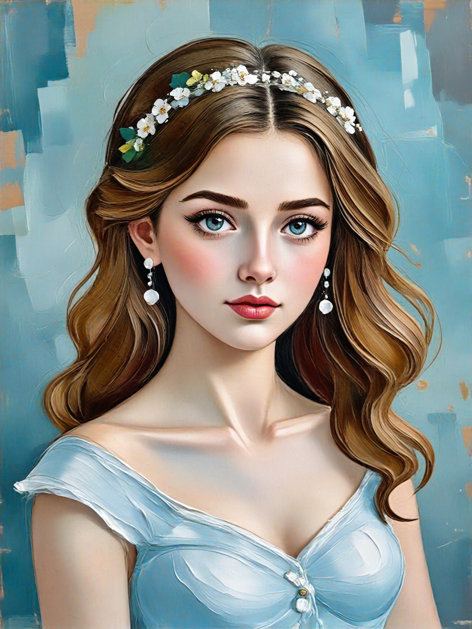 Oil painting style portrait image