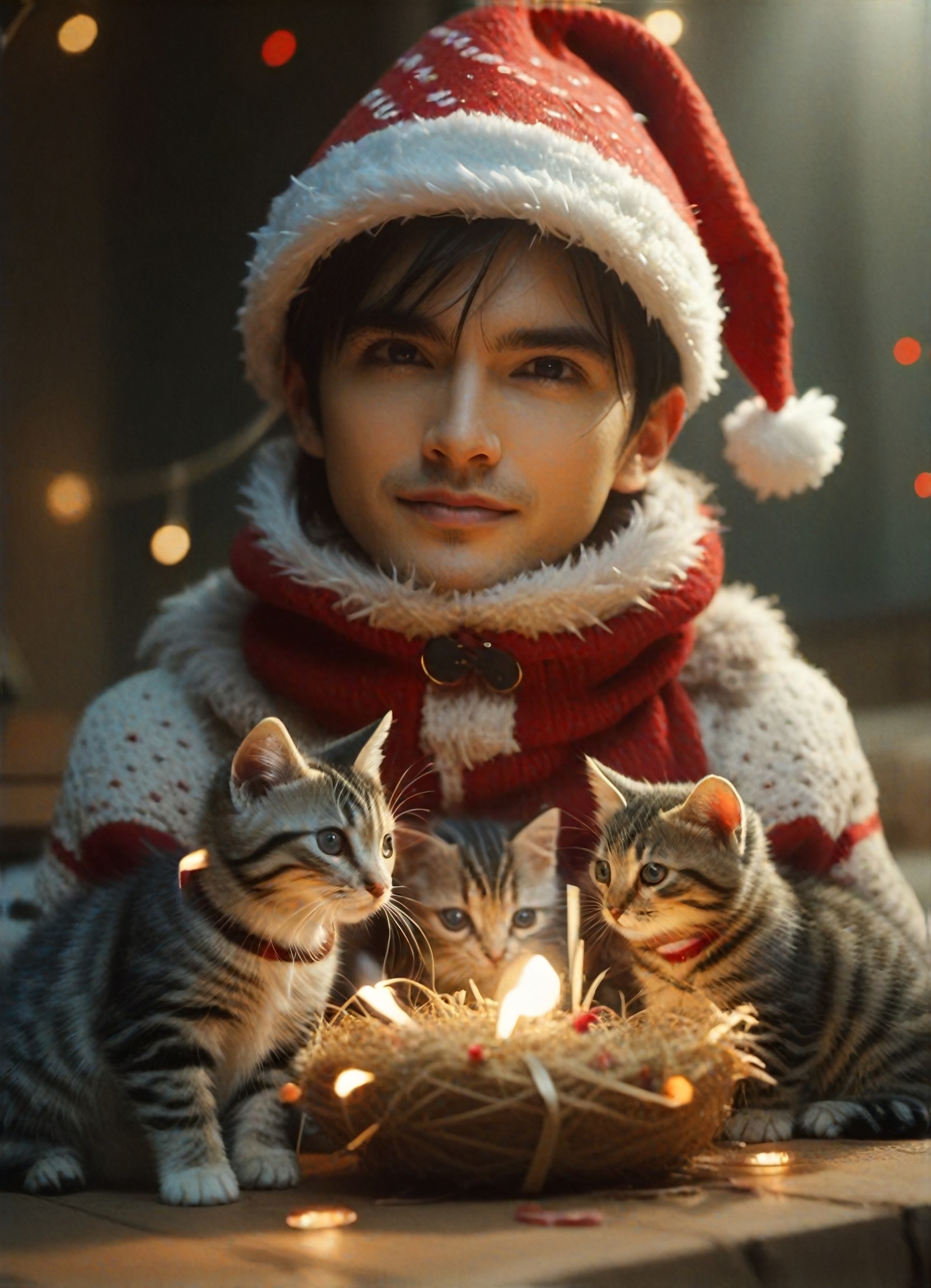 🎄✨  A Christmas miracle that is so adorable in my heart! 🐱🎅 image