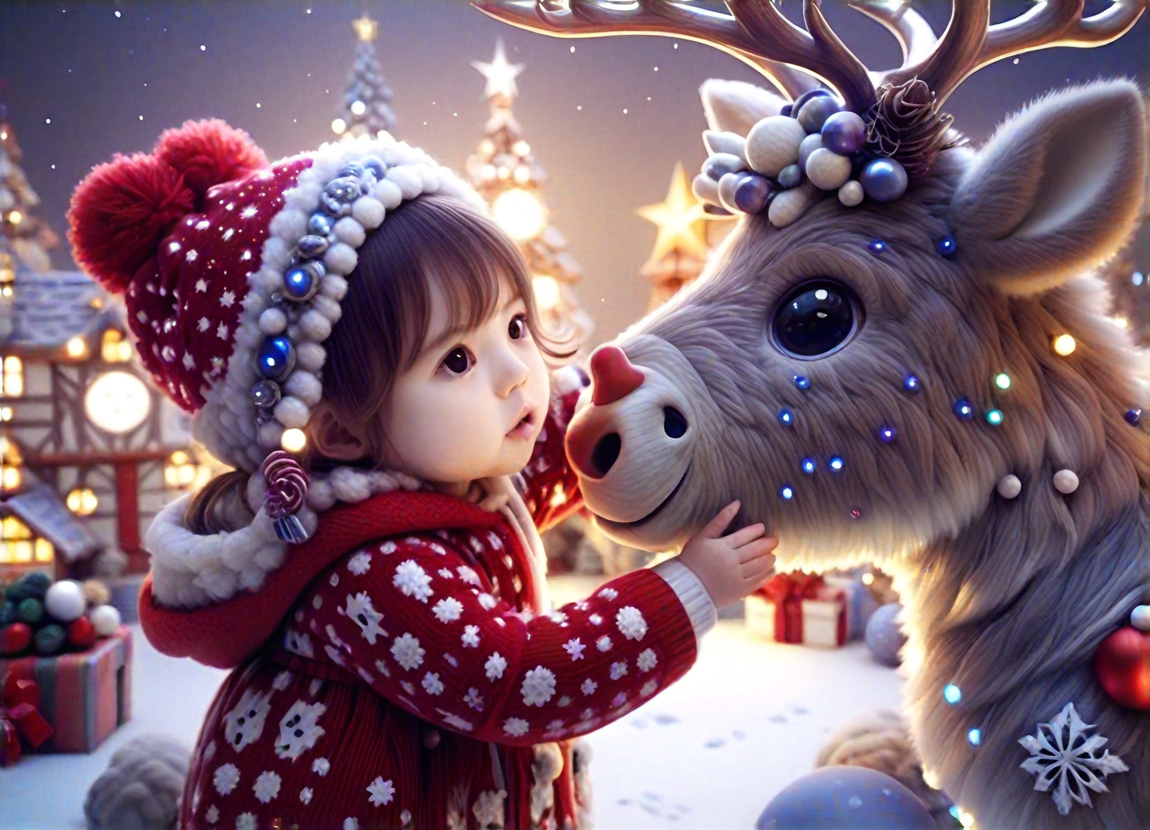 🎄✨** Porcelain Snow Children's Dream: The Miracle of Porcelain Art in Christmas Fairy Tales 🎨❄️ image