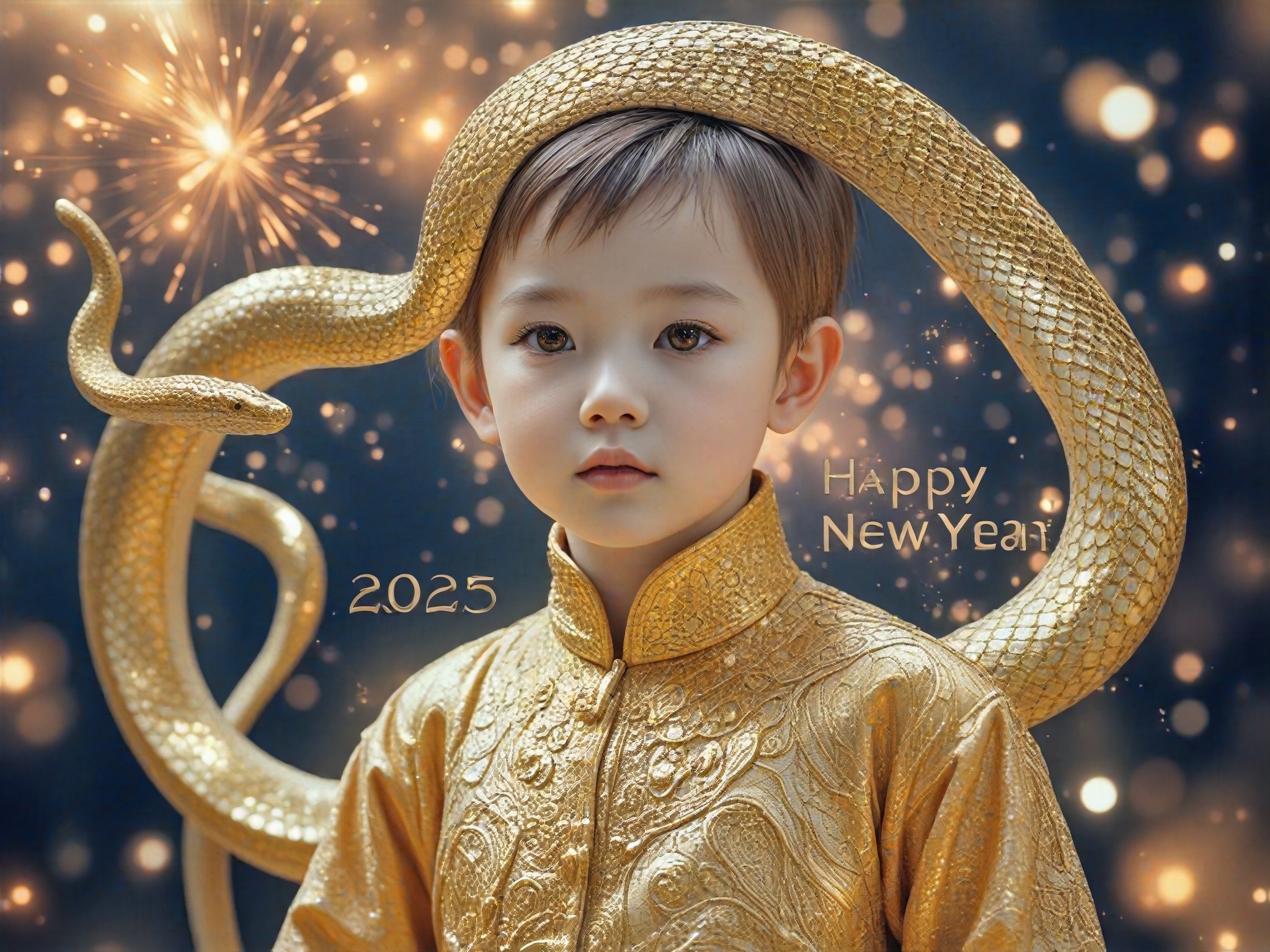 [Master_Fantasy world] 🐉✨** Golden Snake Dance: 2025 New Year Celebration Journey 🎆🎉 image
