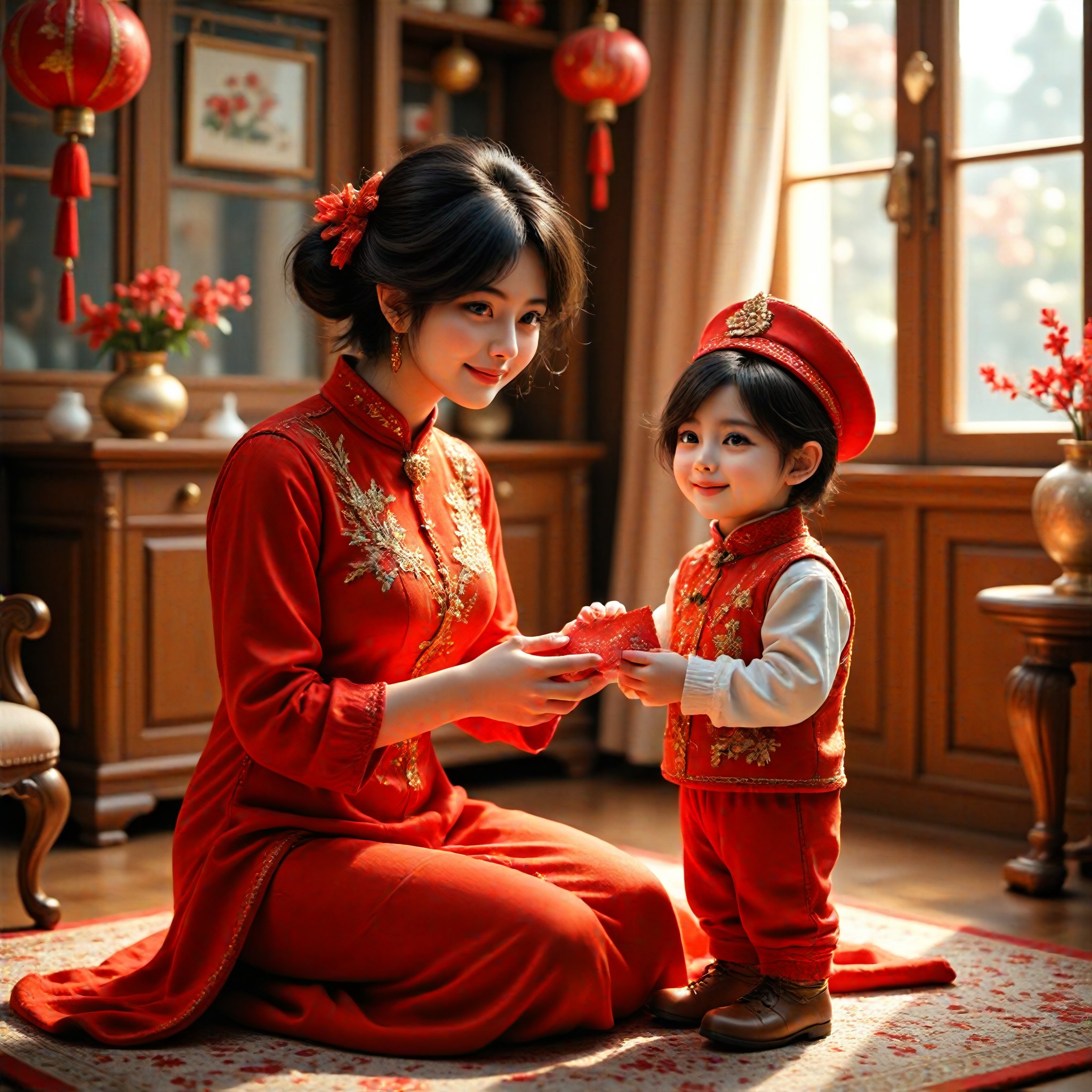 過年領紅包 Get Red Envelope During Chinese New Year image