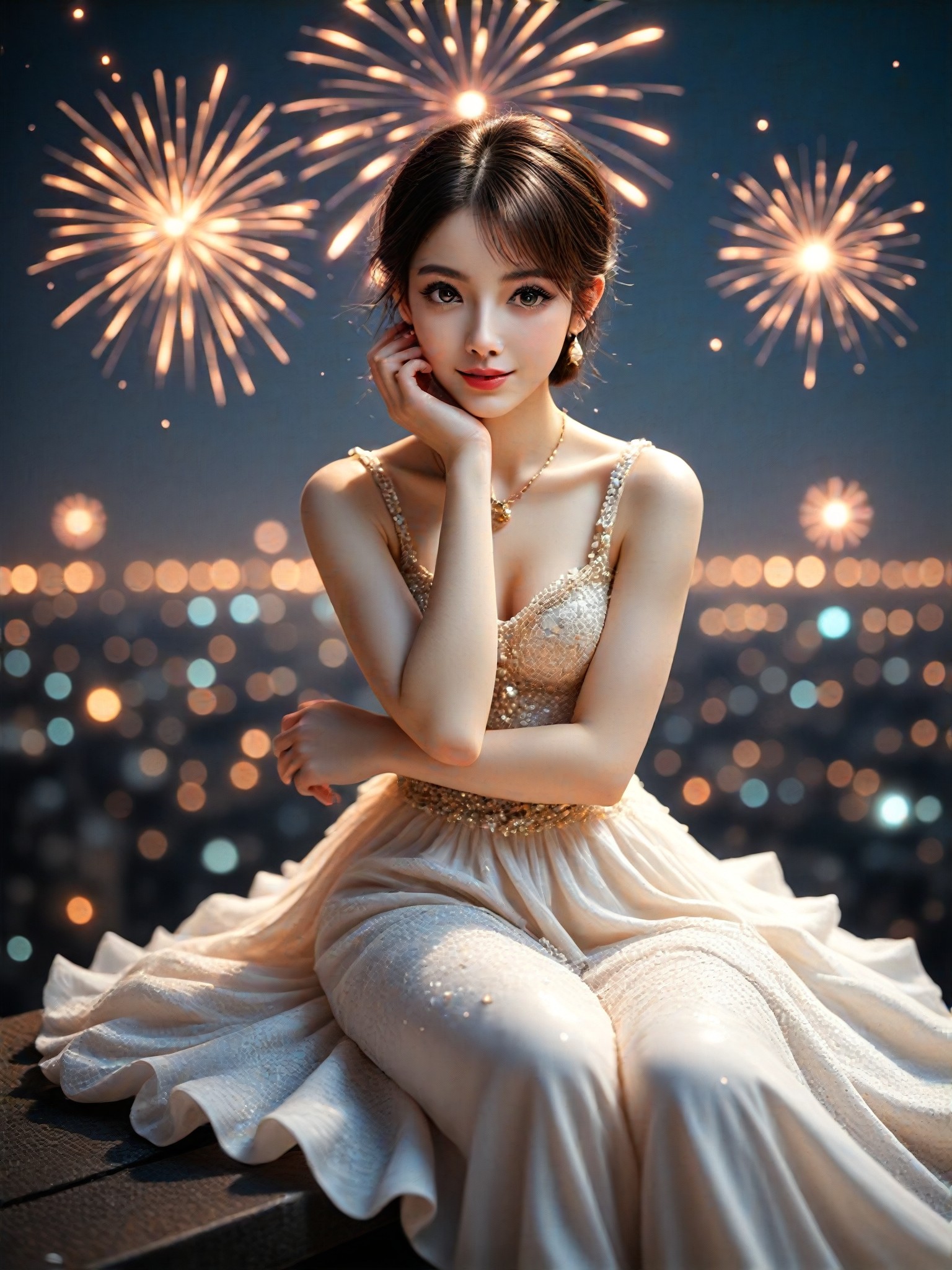 🎆✨  The interweaving of romantic and dreamlike sparks, the most beautiful New Year's Eve! ✨🎇 image