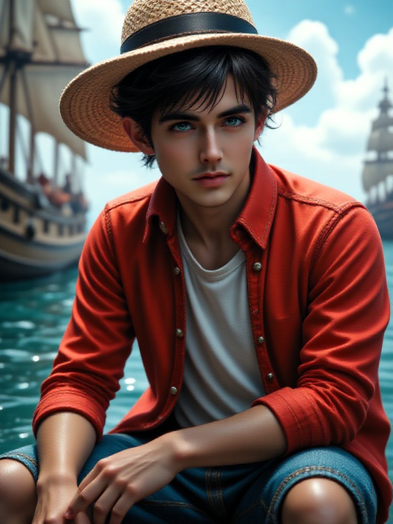 [Master Multi Style Dynamic Anime Audiovisual] 🌟 Transform into One Piece - Luffy, a call to adventure, exotic charm! 🏝️✨ image