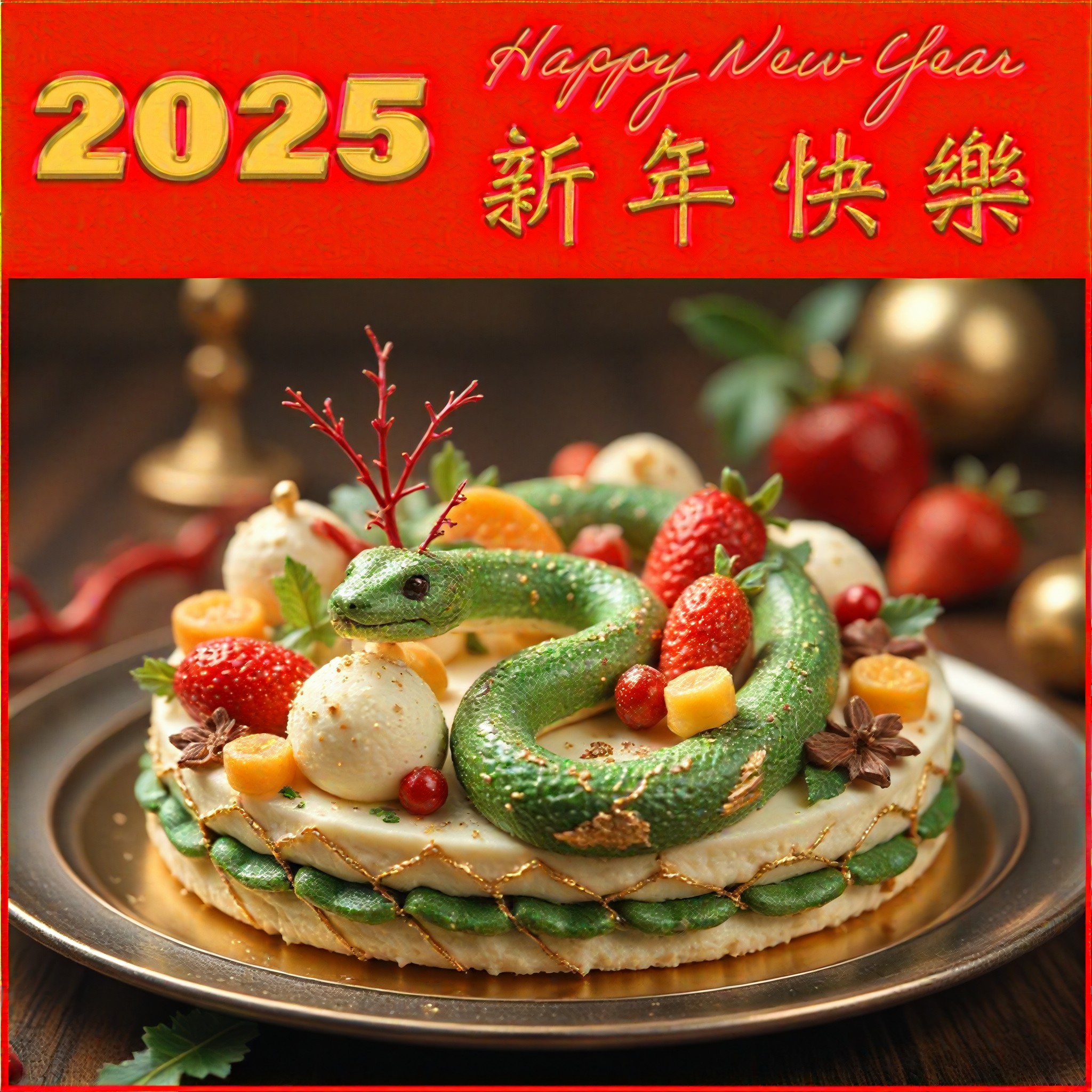 [Workflow~Master Christmas Magic] 2025 New Year Snake Baby Happiness Tower image