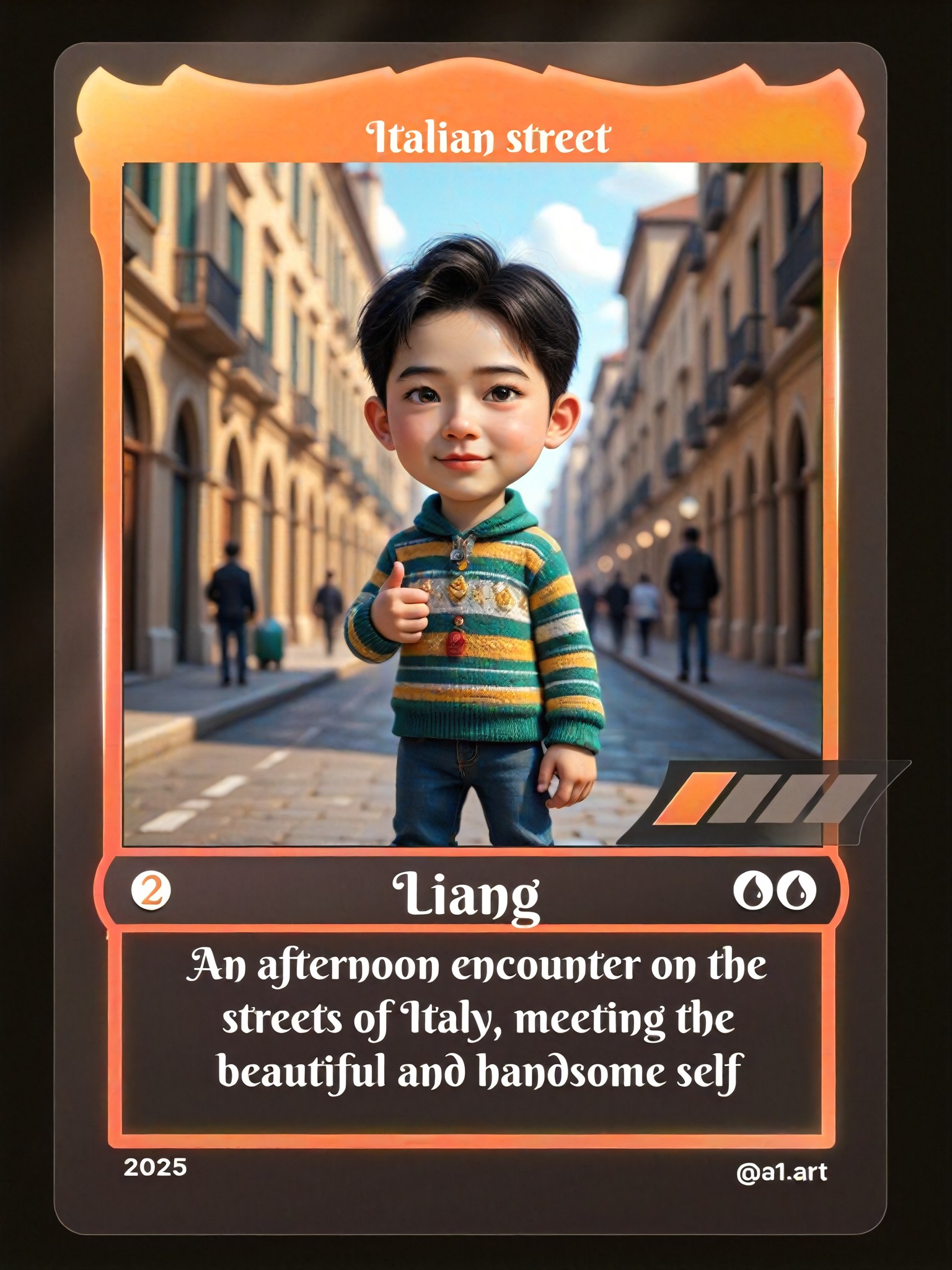 Street Encounter in Italy image