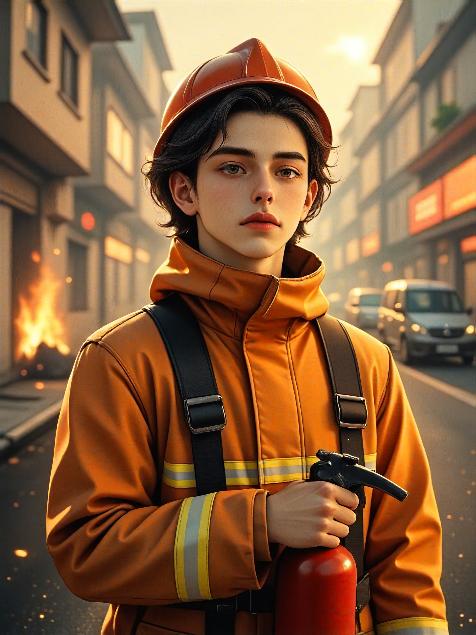 AI Firefighter art generator