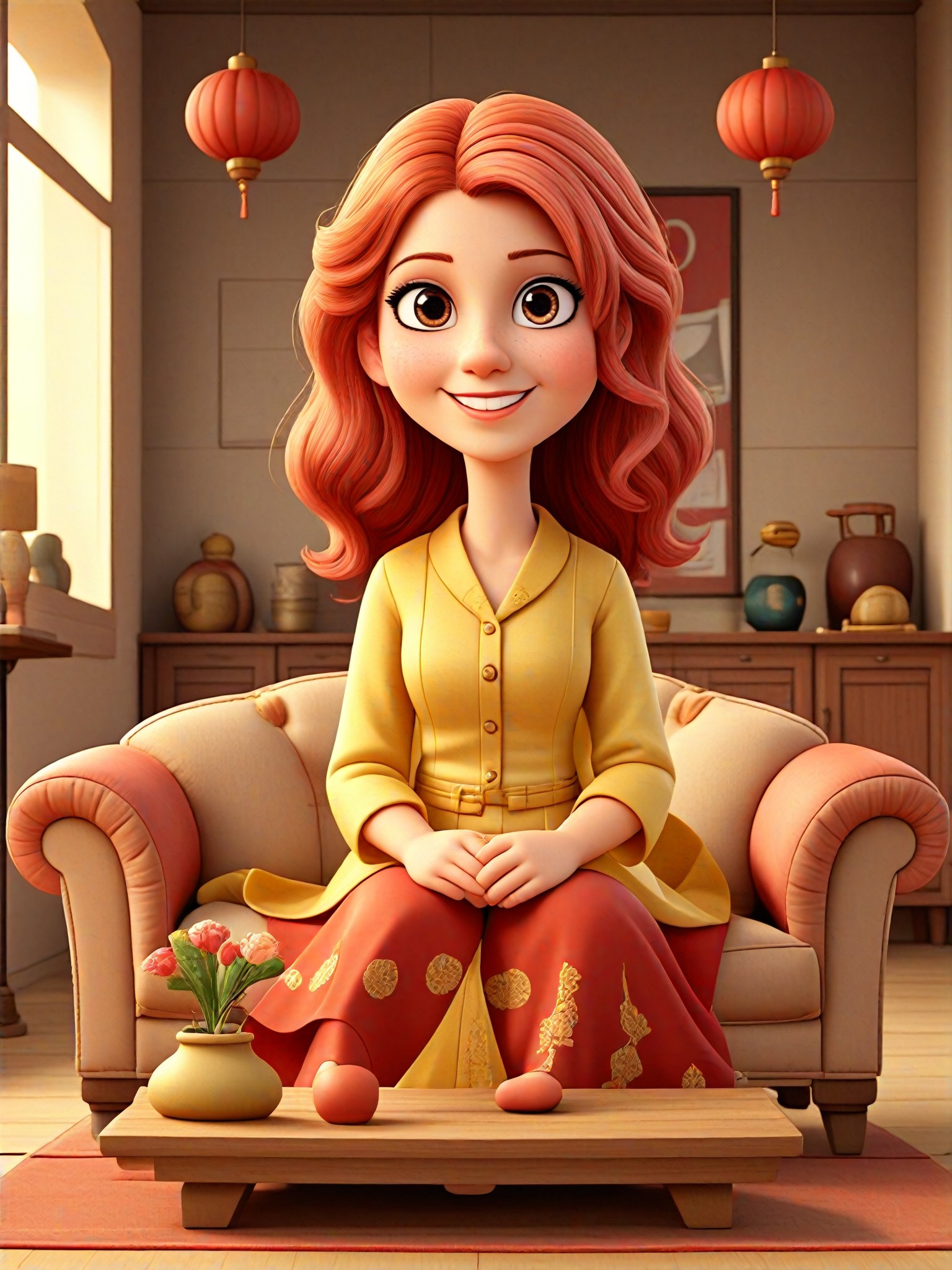 Cartoon characters at home image