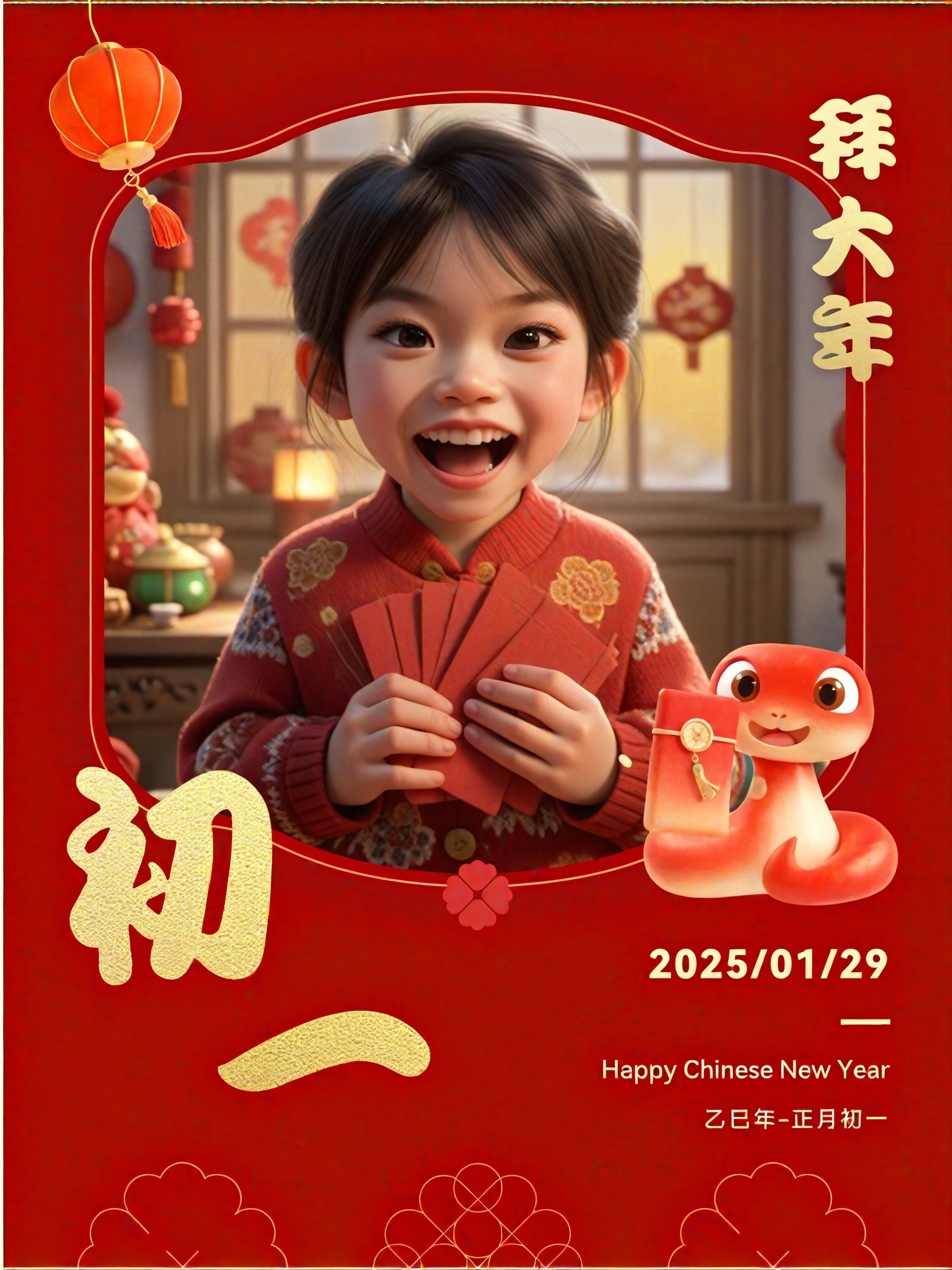 On the first day of the Chinese New Year in the Year of the Snake image