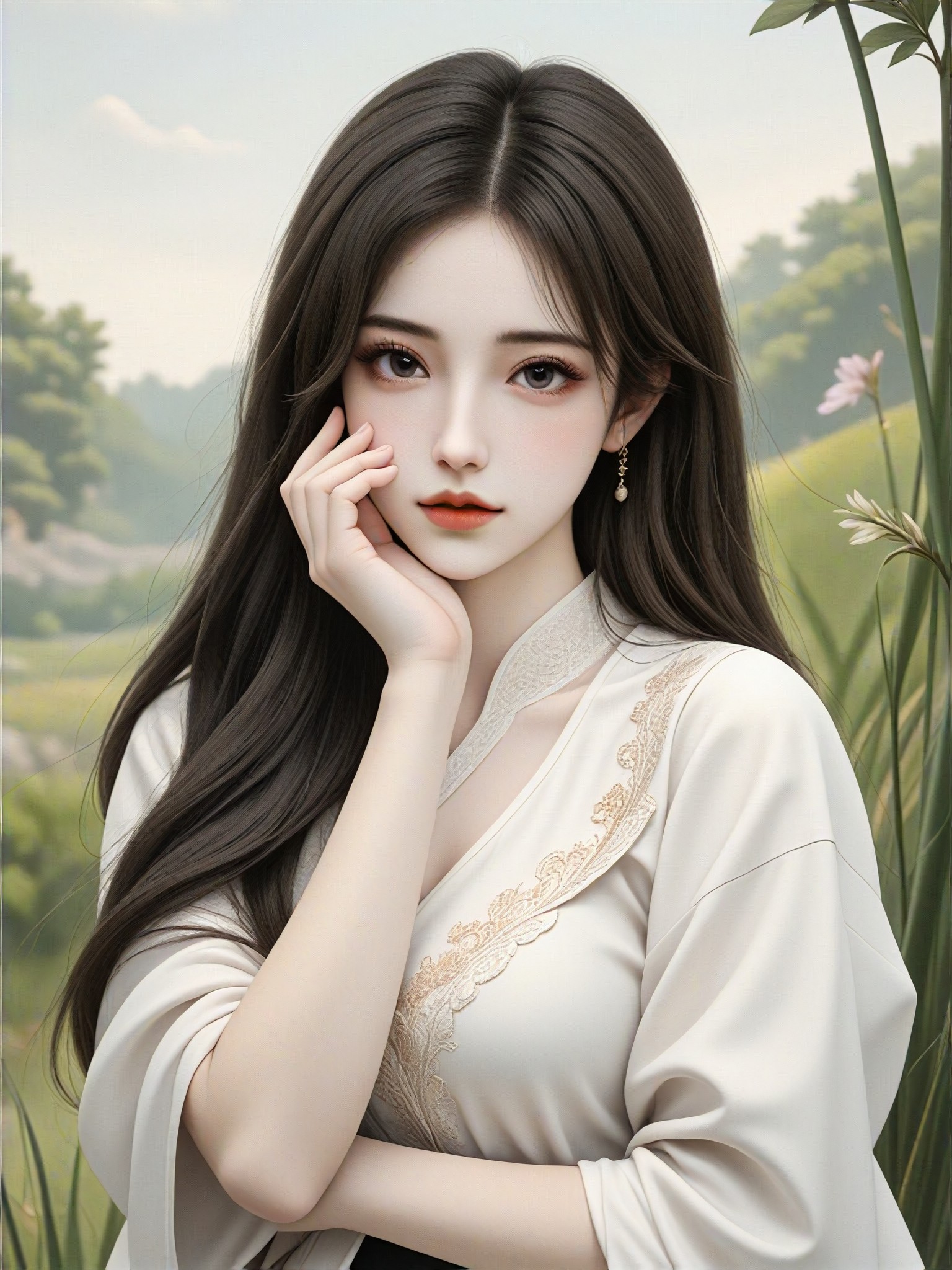 pastoral style CG portrait image