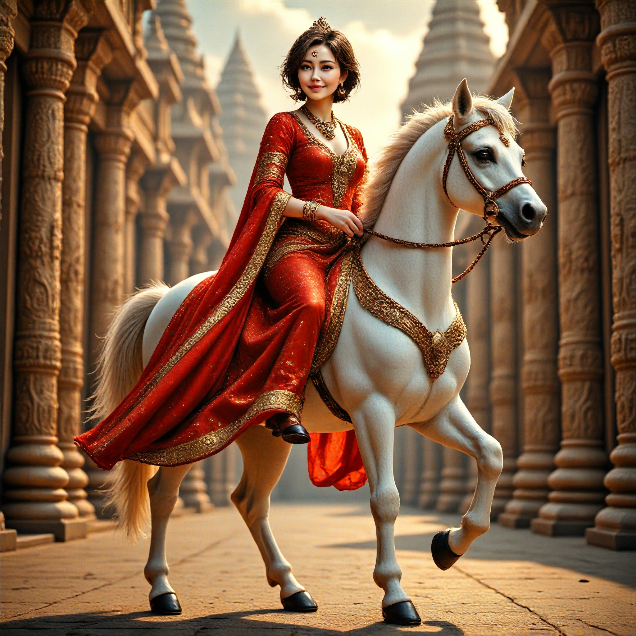 The Enchanted Queen&Her Praising Steed: The Enchanted Queen and the Galloping Steed Horse image