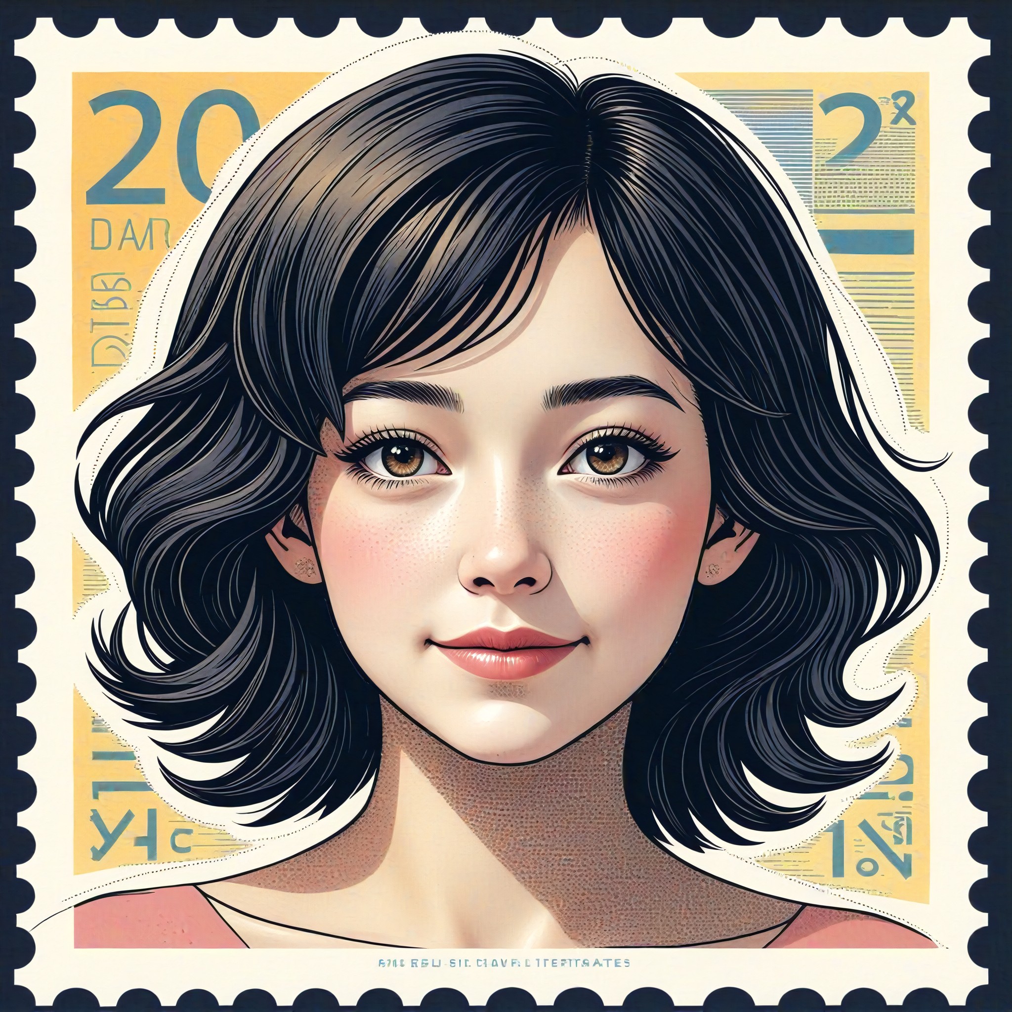 The stamp on the love letter image