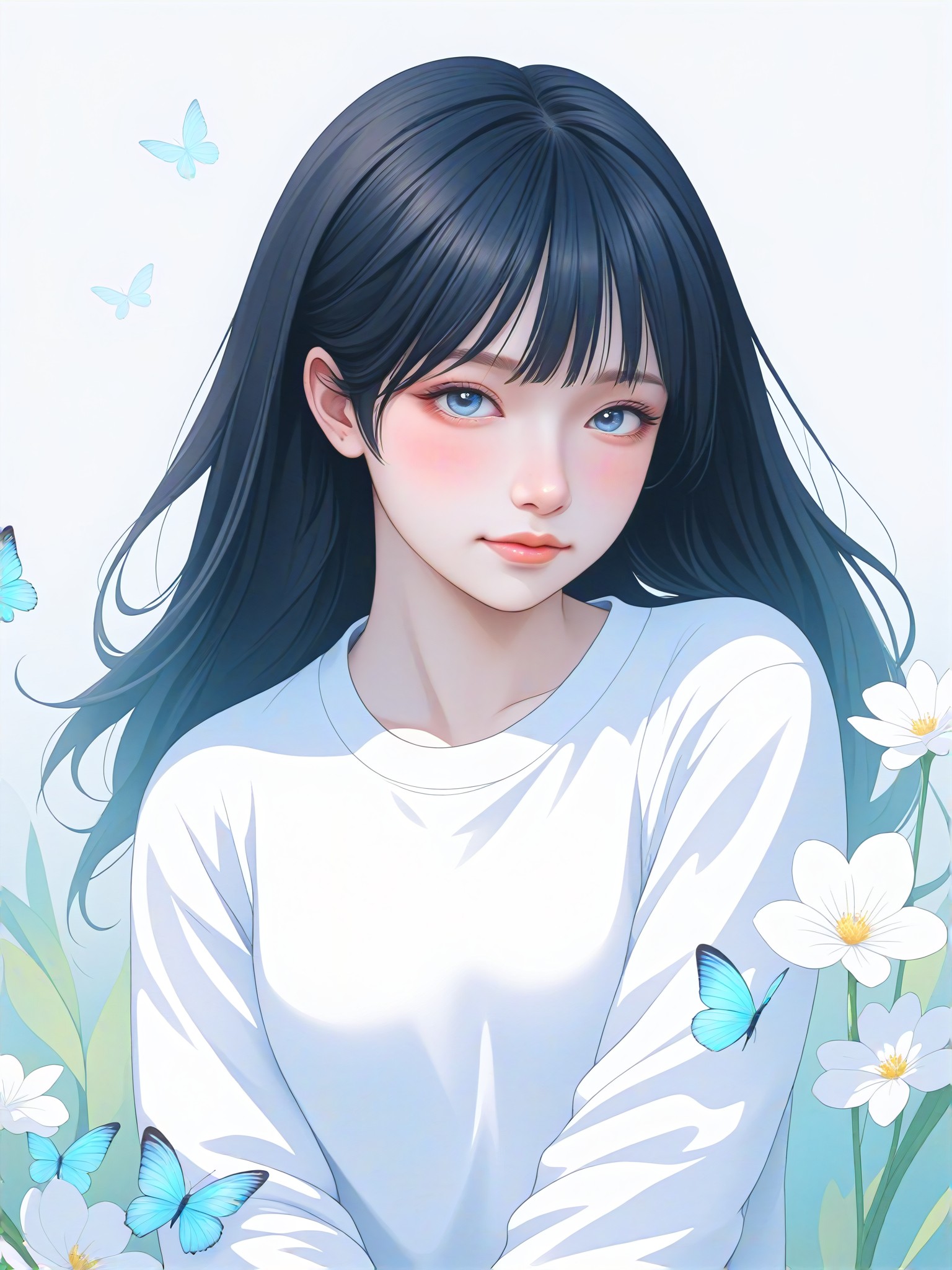a1.art-generated Blue Wig image