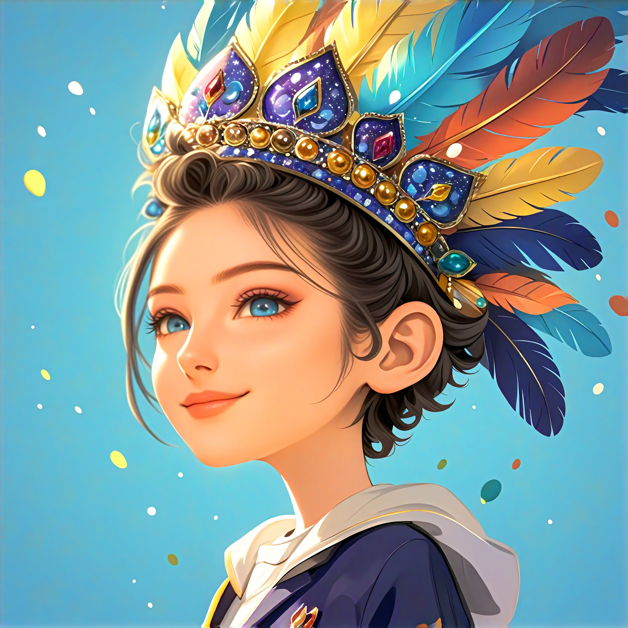 a1.art-generated Feather Earrings image