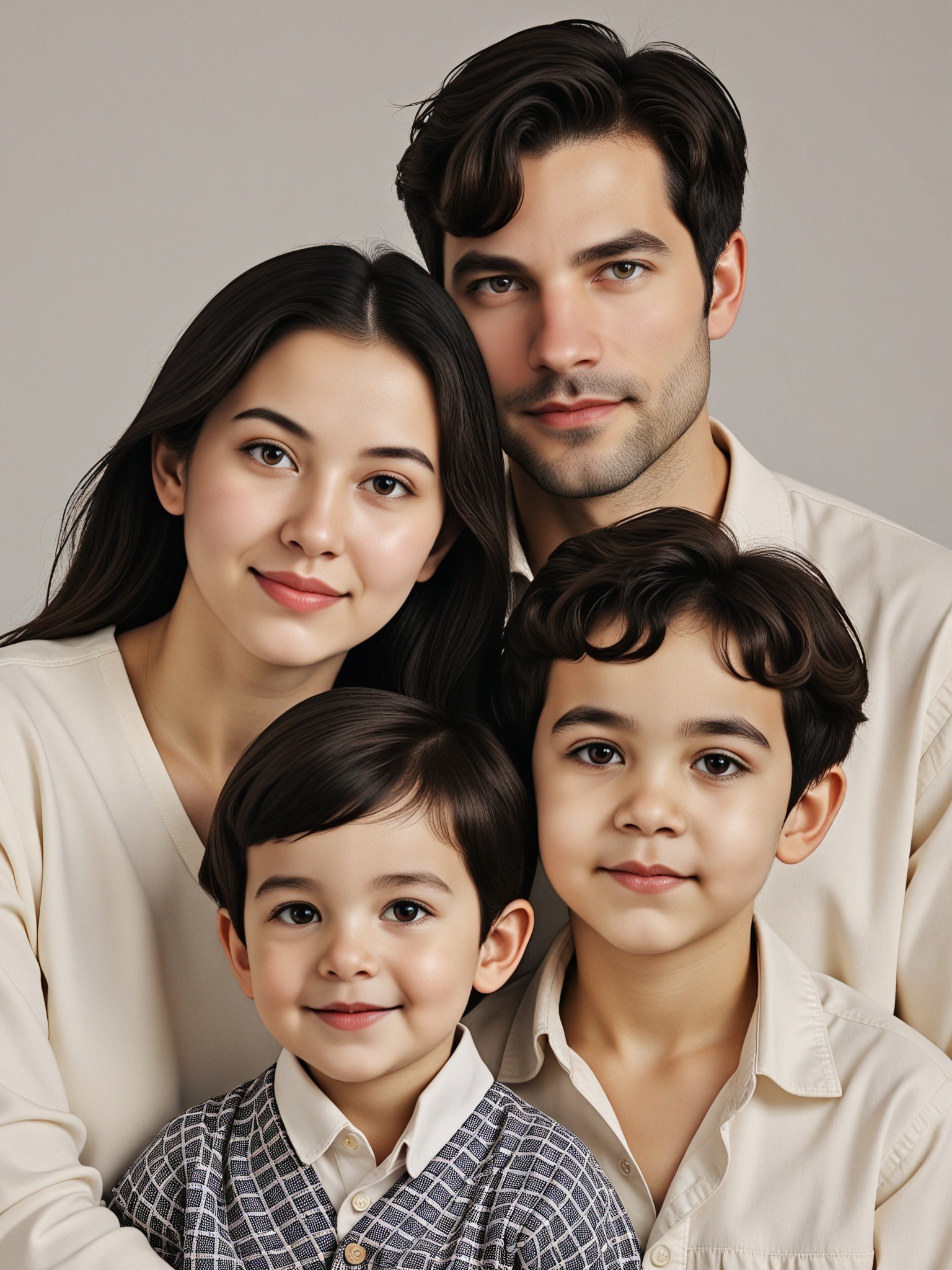 Family photo of four image