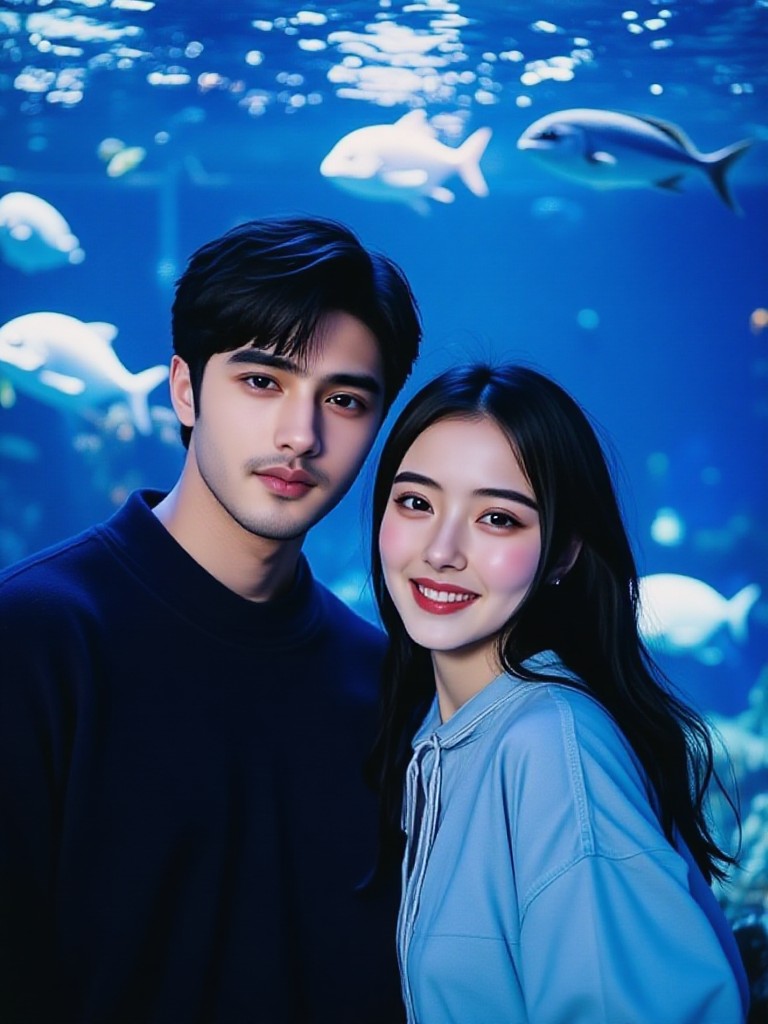 Romantic dating at Aquarium image