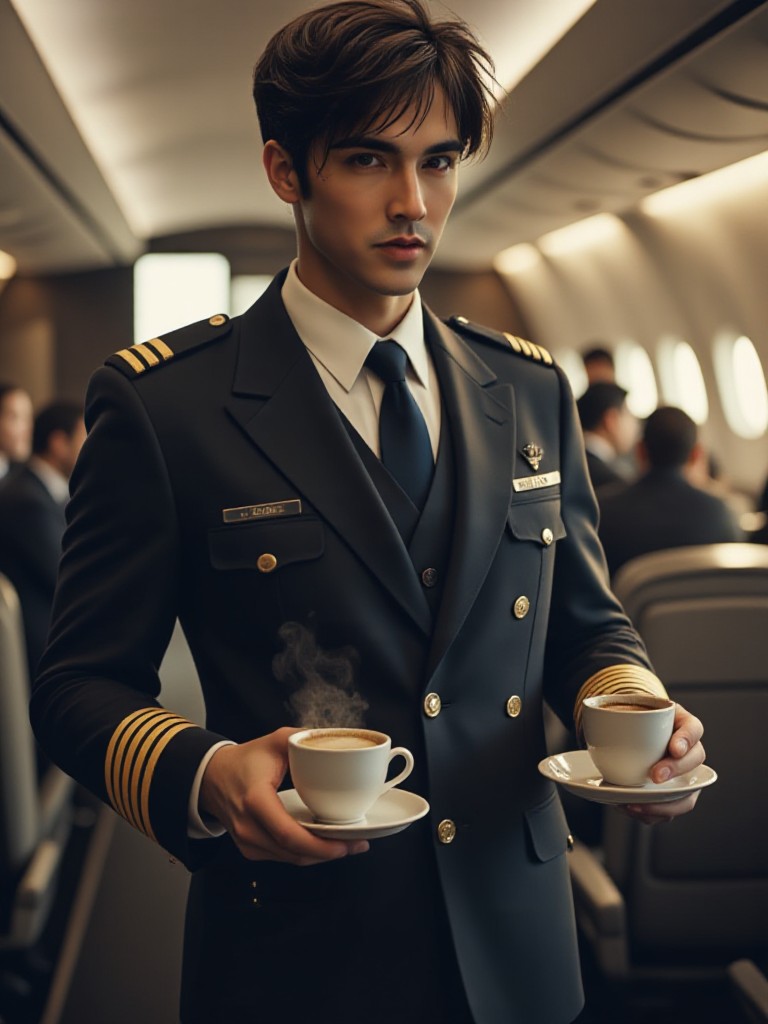 [Master Dynamic Fun Video] ✈️  The warmest moment on the plane, a cup of coffee, a smile! ☕✨ image