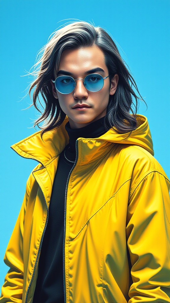 Modern pop-art fashion portrait image
