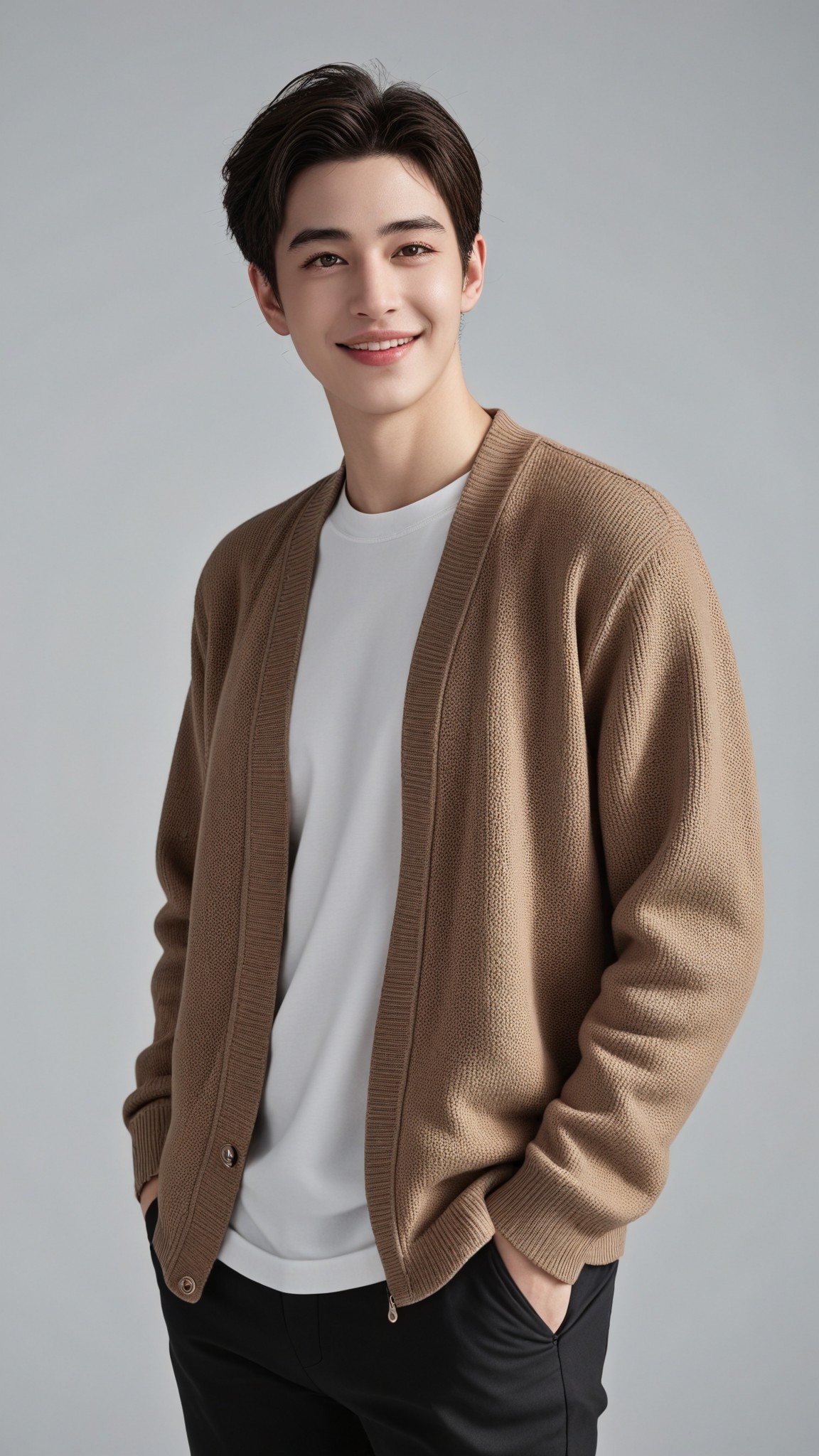 a1.art-generated Beige Cardigan image