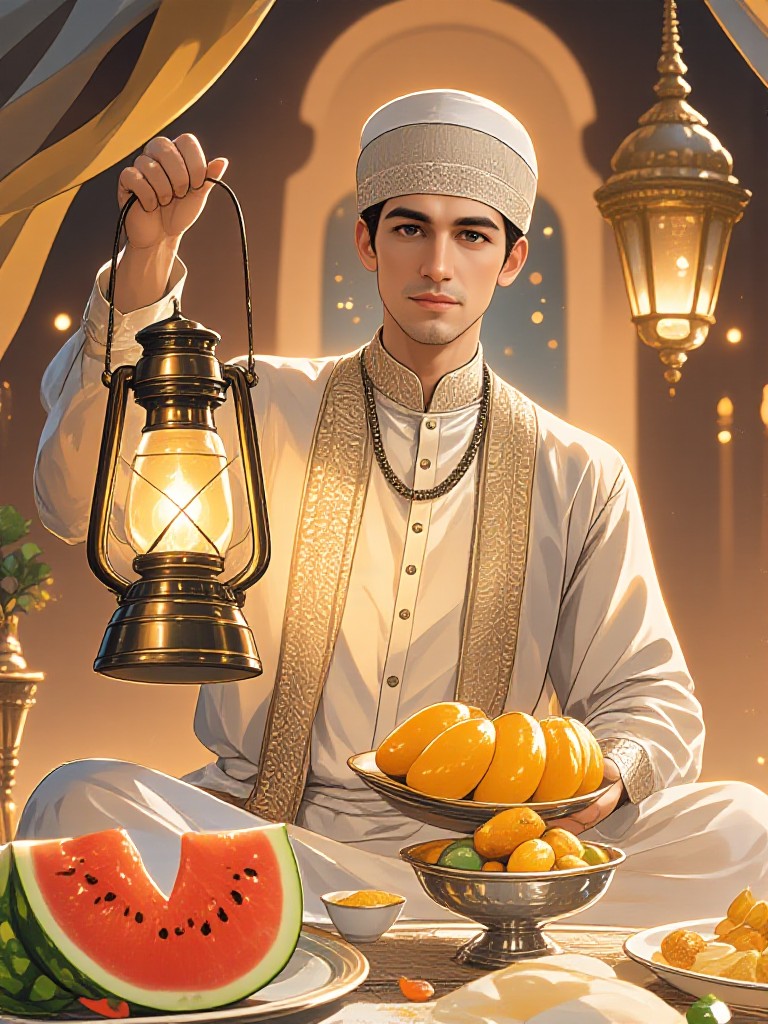 Eid man illustration 02 image