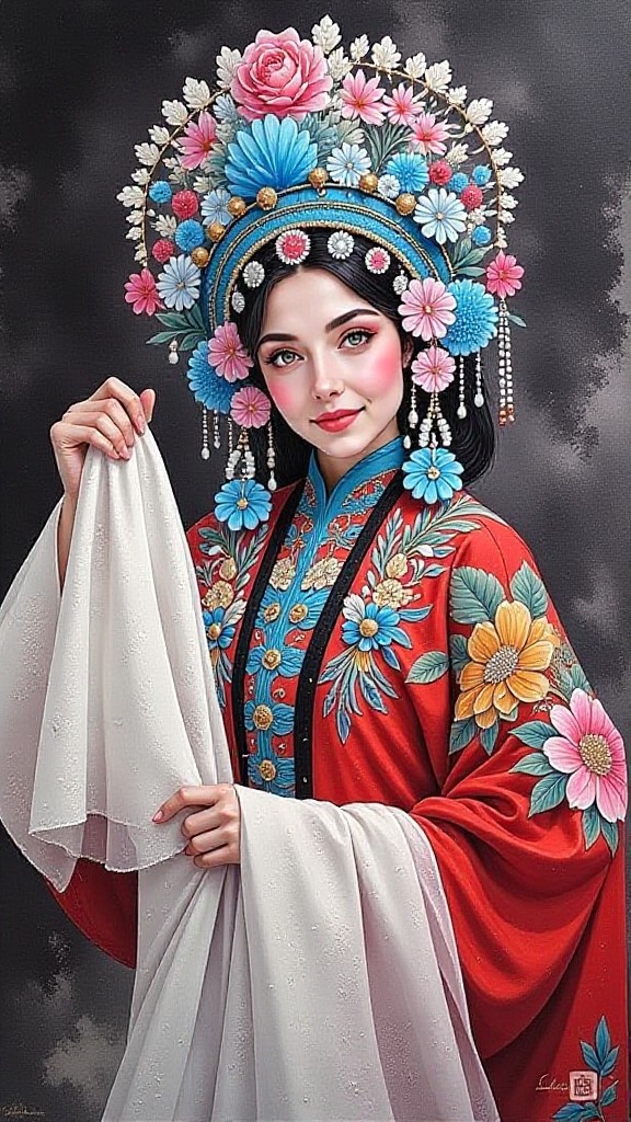 The female lead of the Beijing Opera "Dan Xing" image