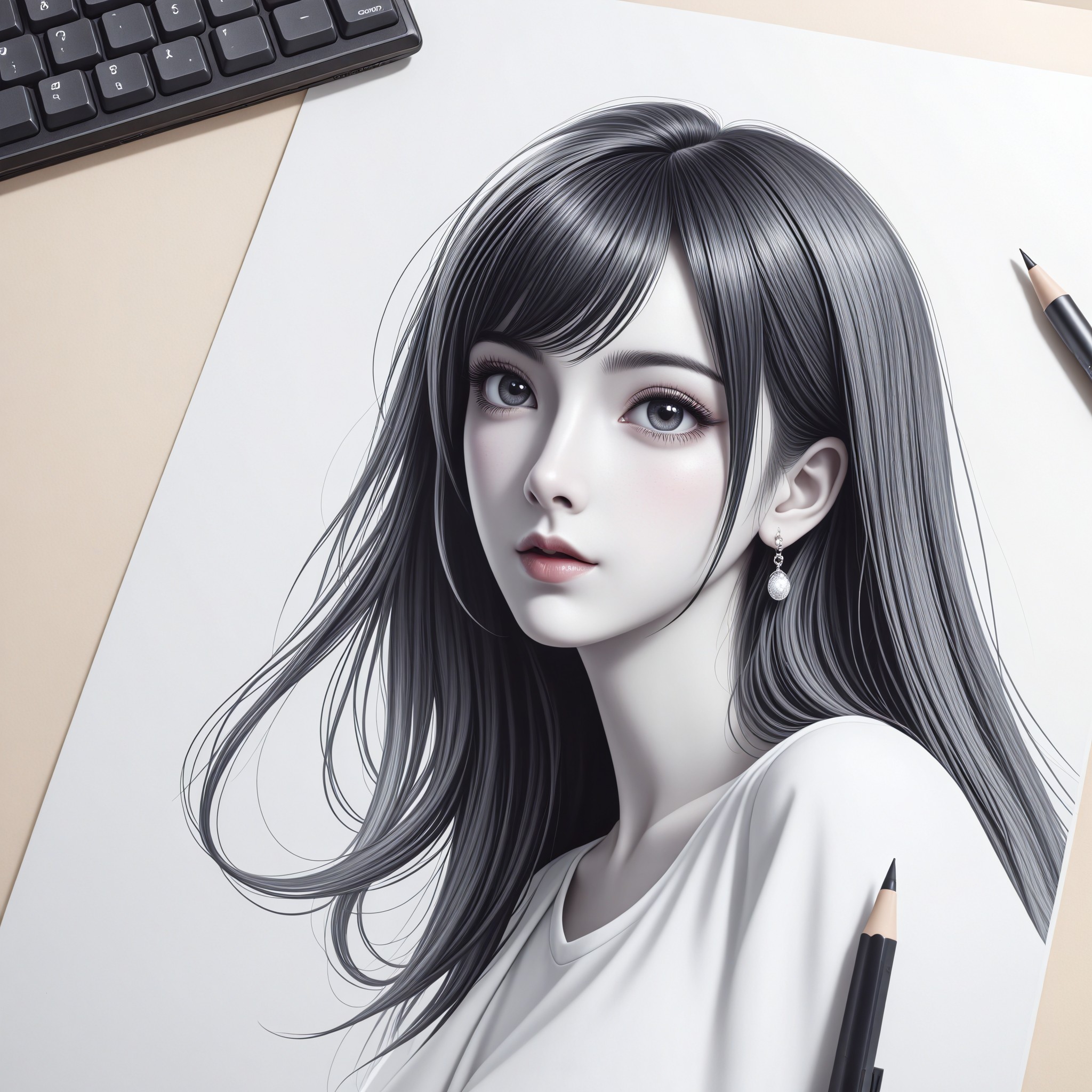 [Master Sketching Beauty Edition] 🖊️✨  When art blends with reality, creativity blooms infinitely! 🎨📖 image