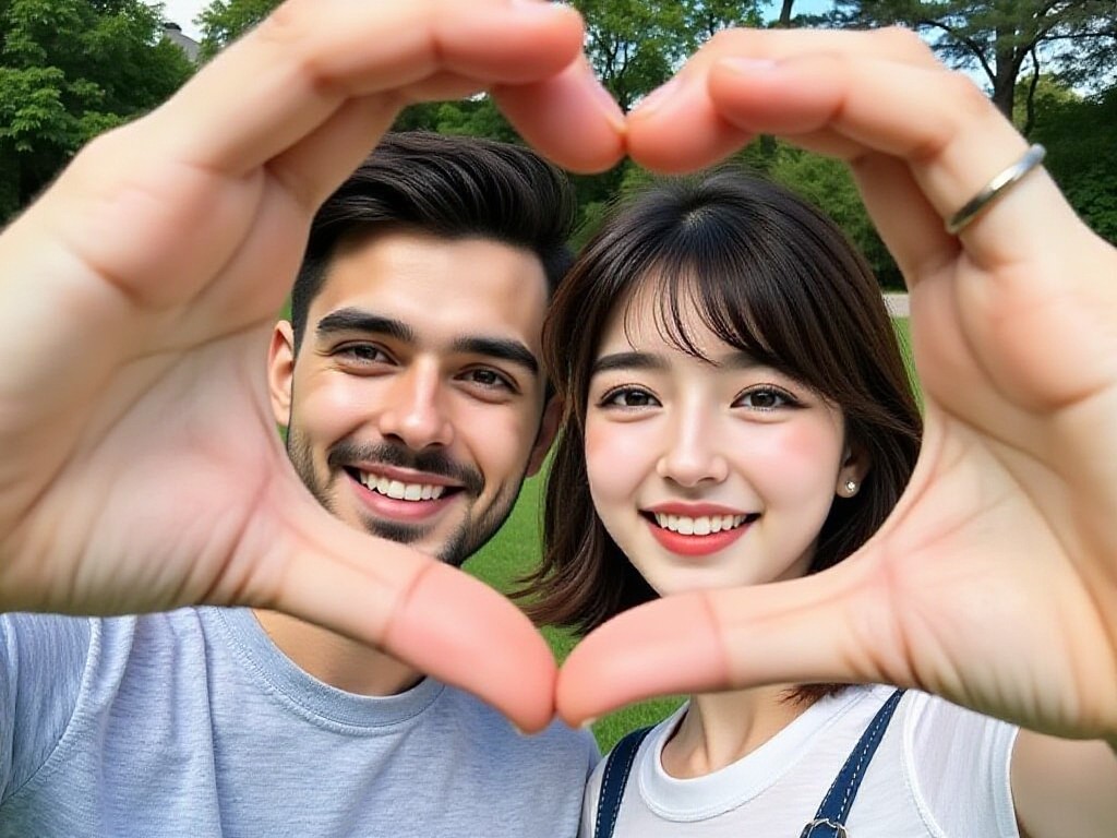 <Couple photo>Sweet couple with happy love ❤️ image
