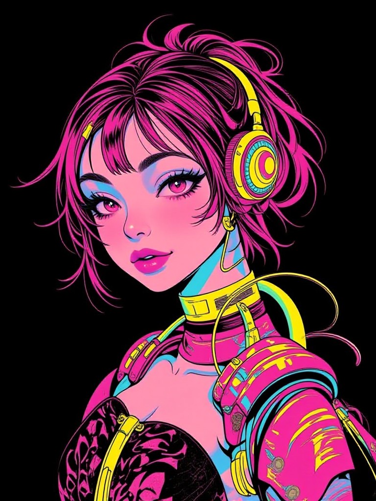 Neon tone figure image