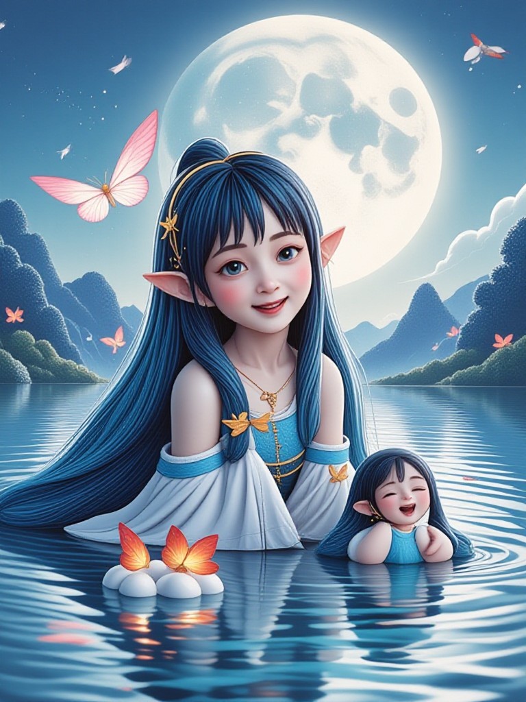 An elf and her mini clone. ^.^ image