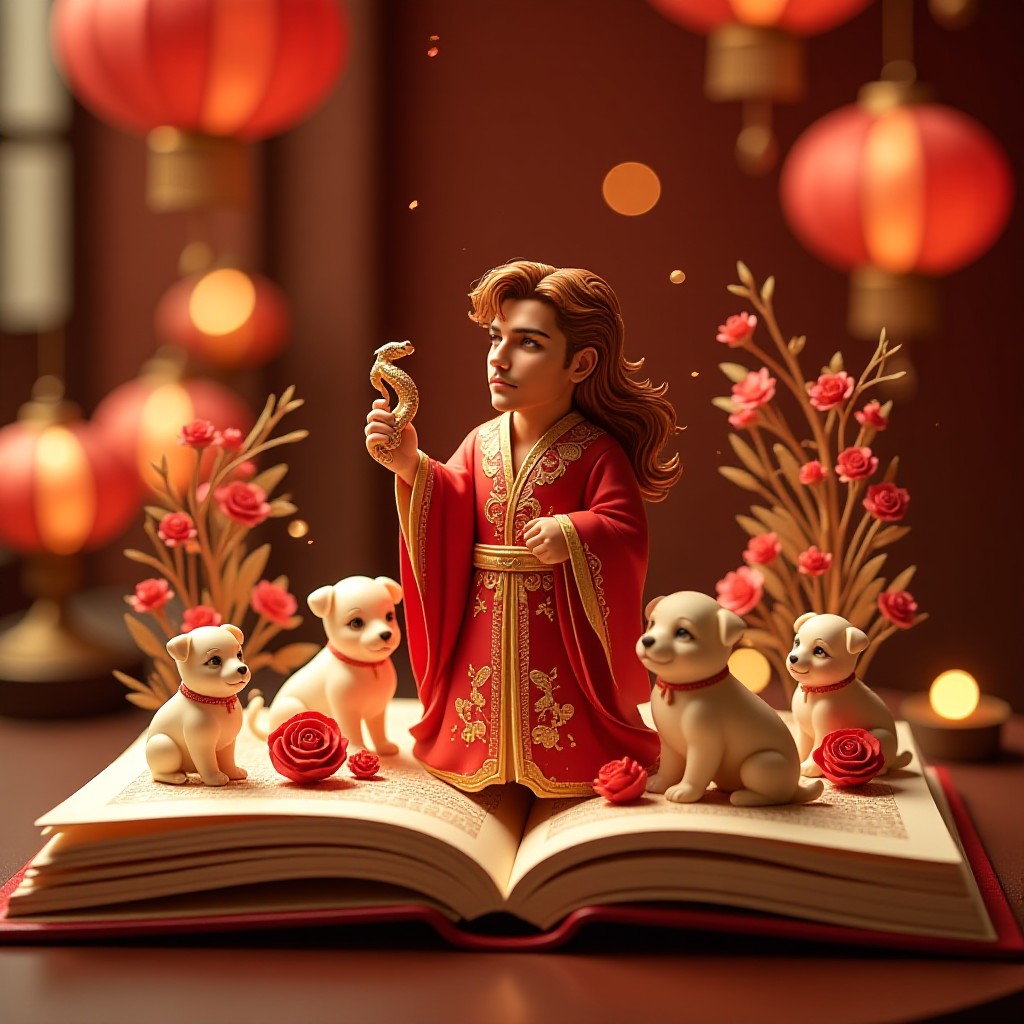 📖✨ 12 Zodiac Future Fantasy 3D Book 🔮🌌 image