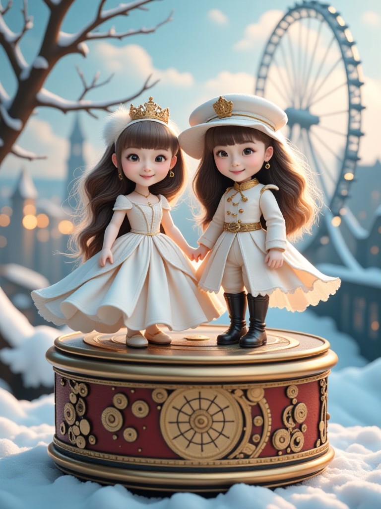 Two girls dance on the music box!! image