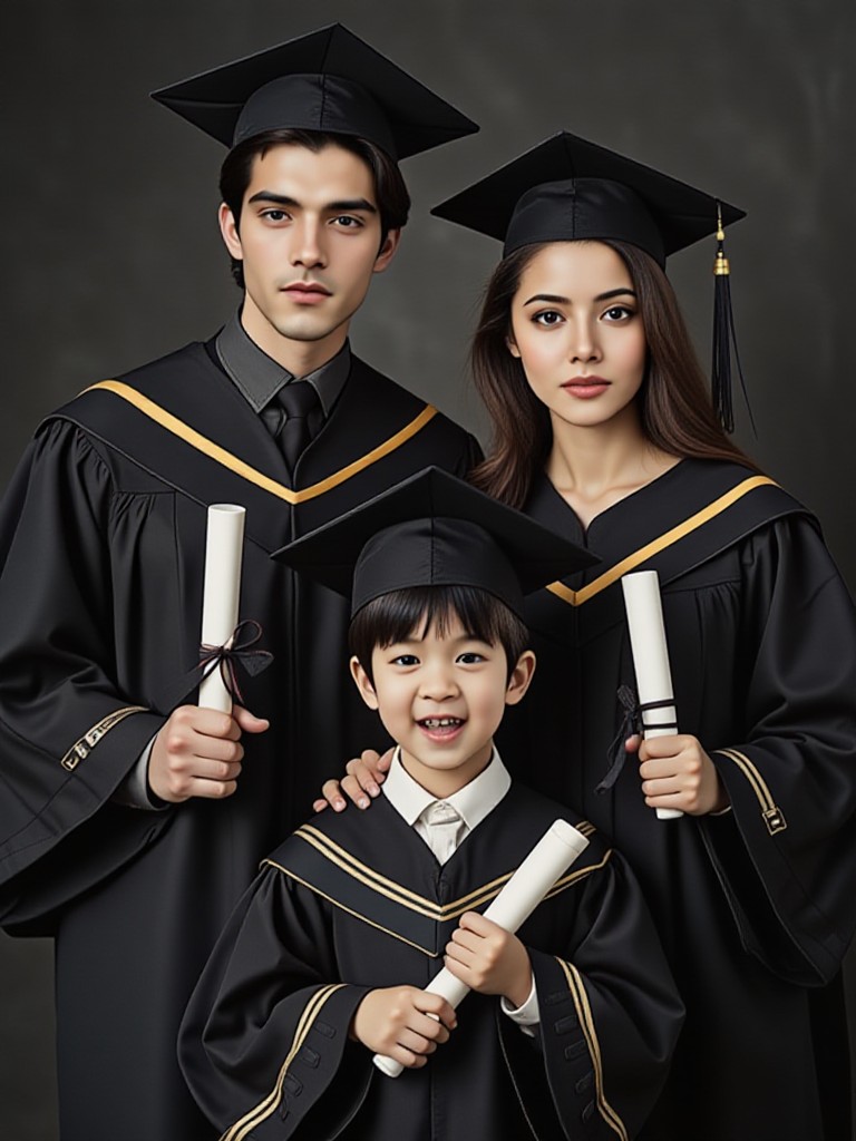 Graduation family photo image