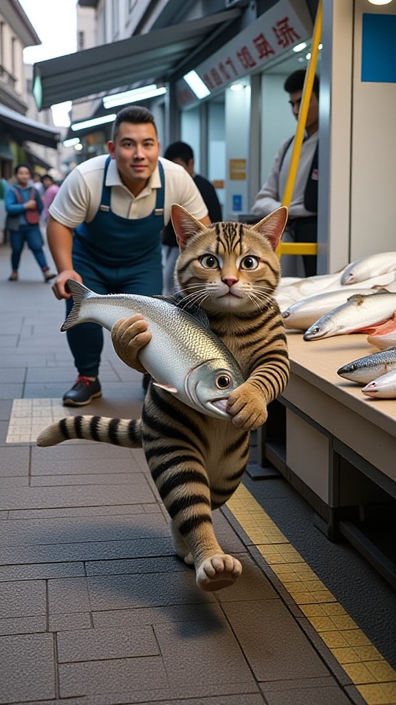 The cat world thief has appeared! You can steal fish, but you can't steal your heart? image