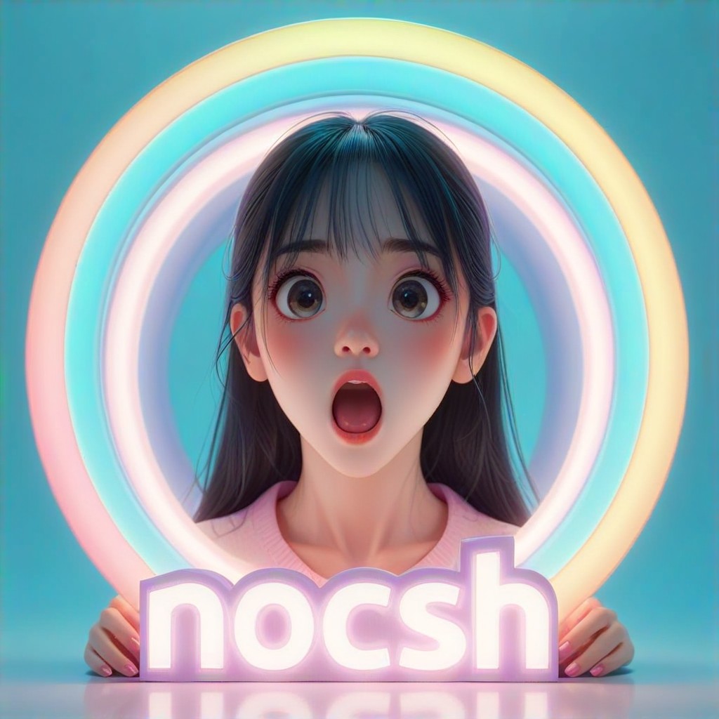 Binfan's playful neon avatar animation image