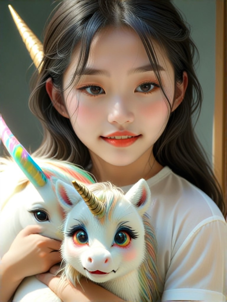 [Video] Cute girl singing with pet image