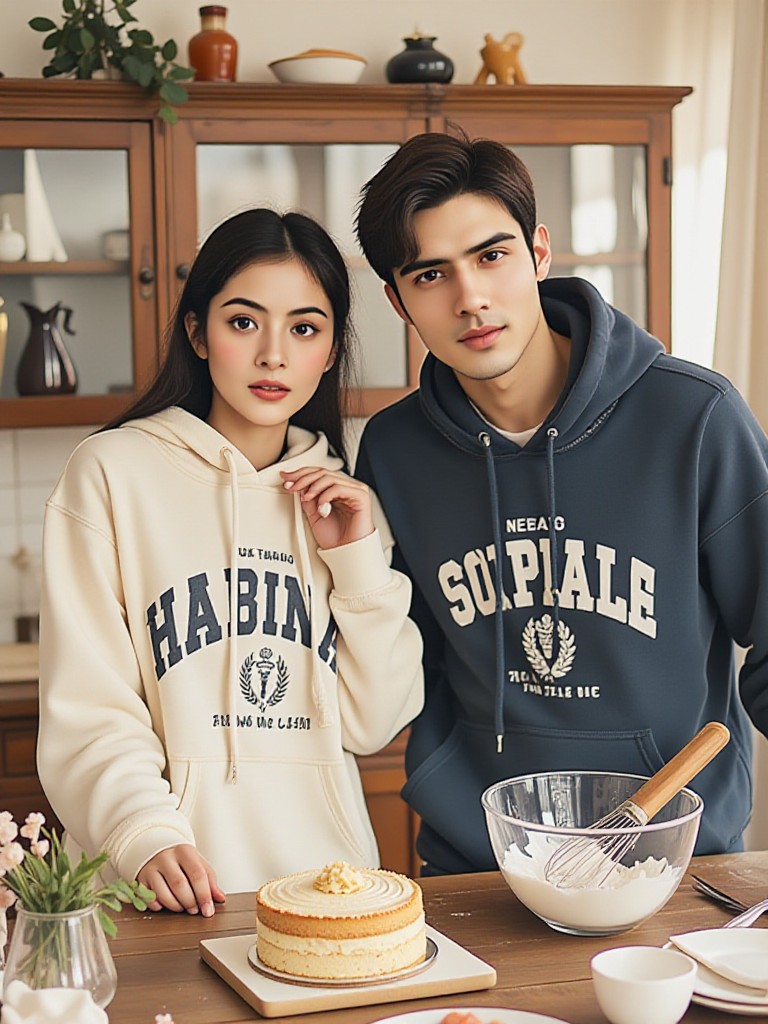 Cooking couple portrait 03 image