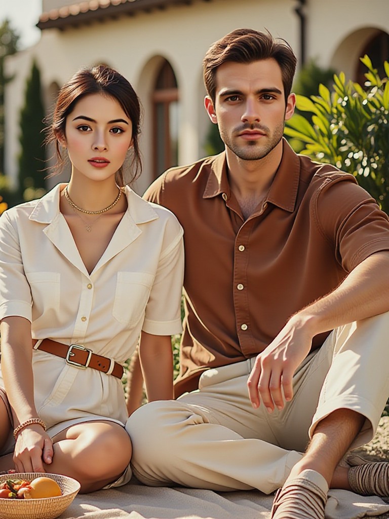 Couple picnic portrait 02 image
