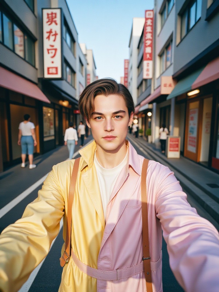 Dopamine selfies on the streets of Japan image