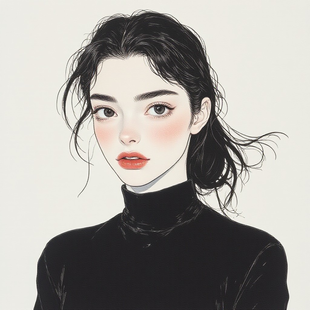 Minimalist comic avatar image