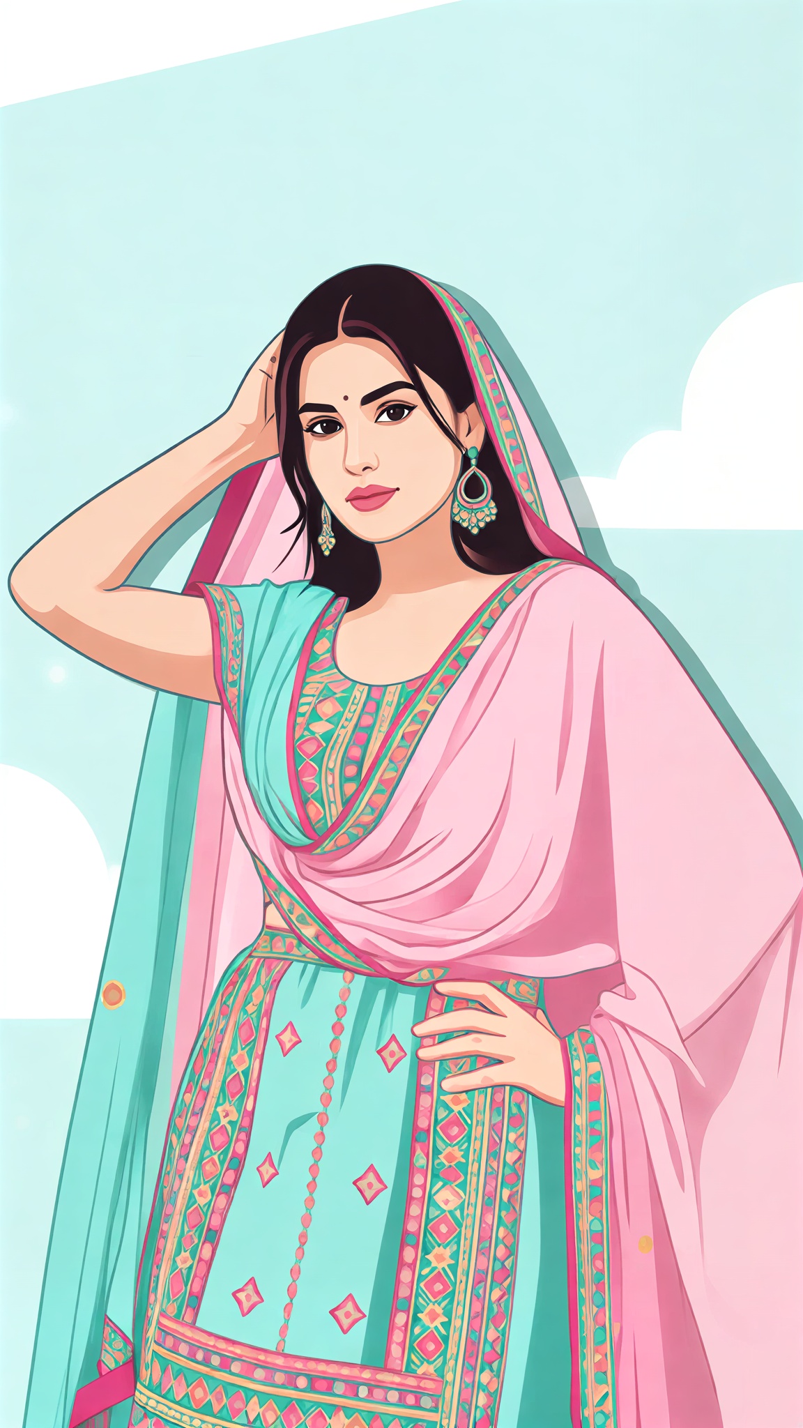 Flat illustration photo filter image