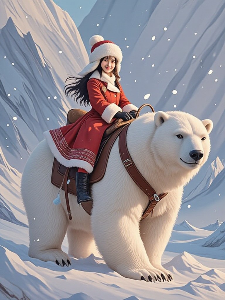 Arctic Legend: Girl and White Bear image