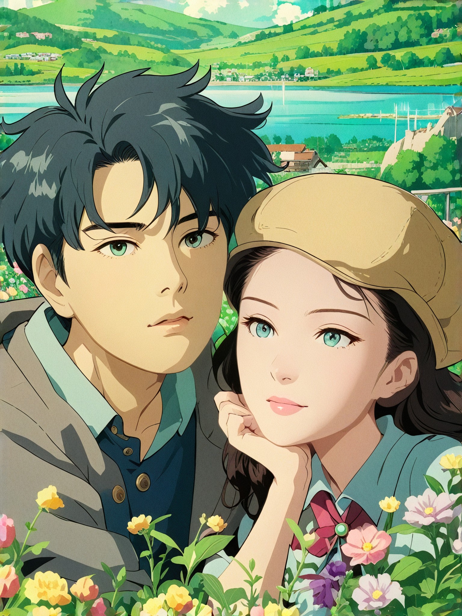 a1.art-generated Ghibli Couple image