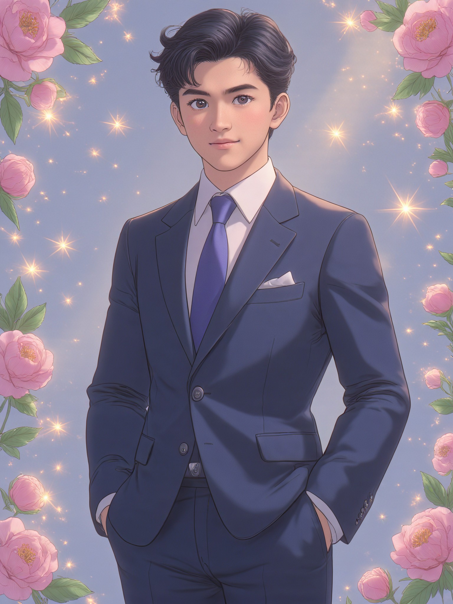 custom flat anime style image