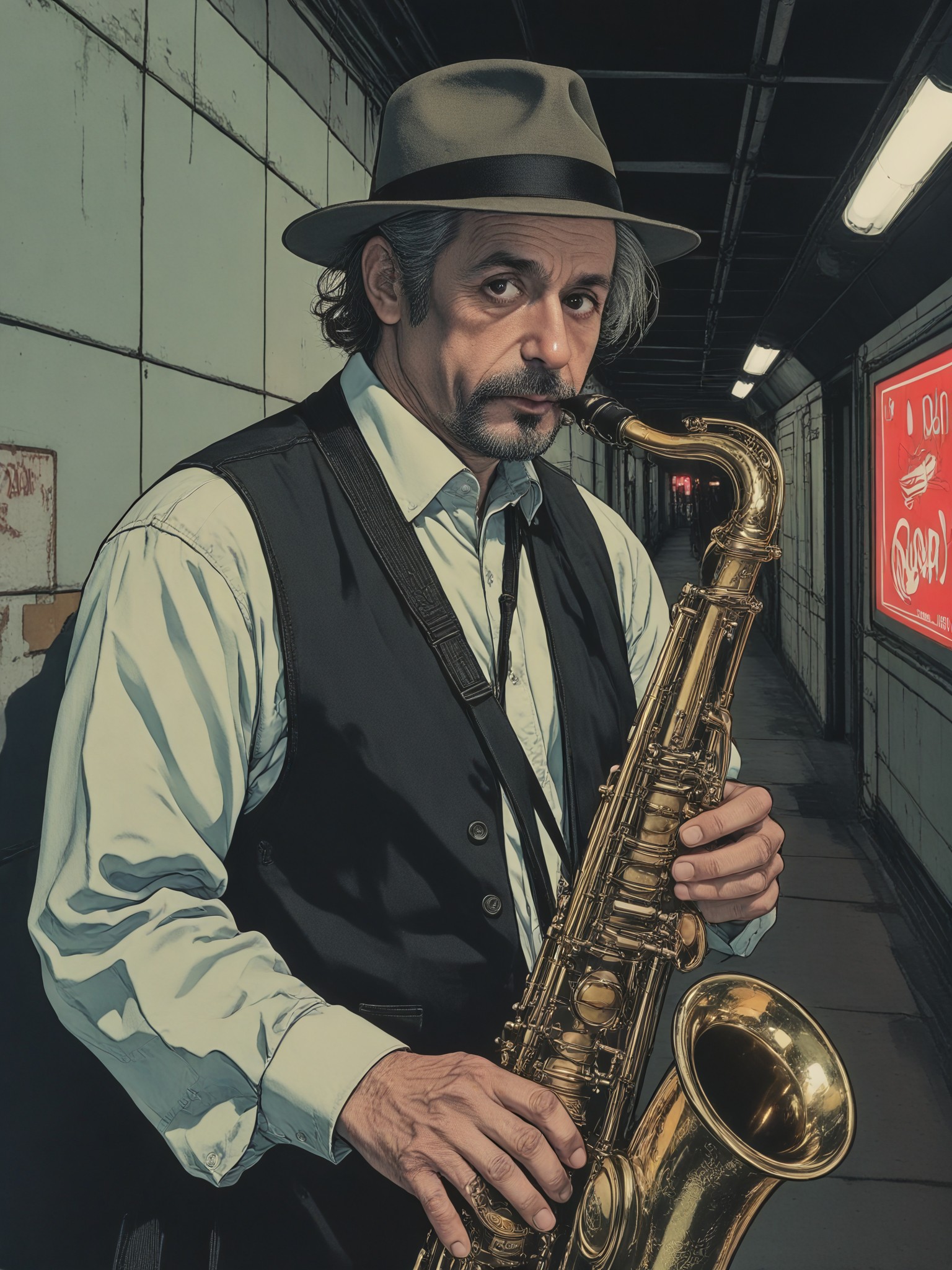 🎷 Saxophonist in the Underground Passage  image