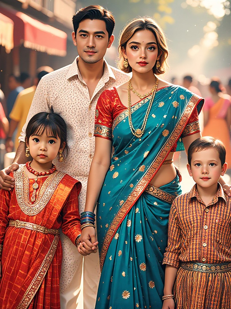 Indian Ramanavami festival family portrait 02 image