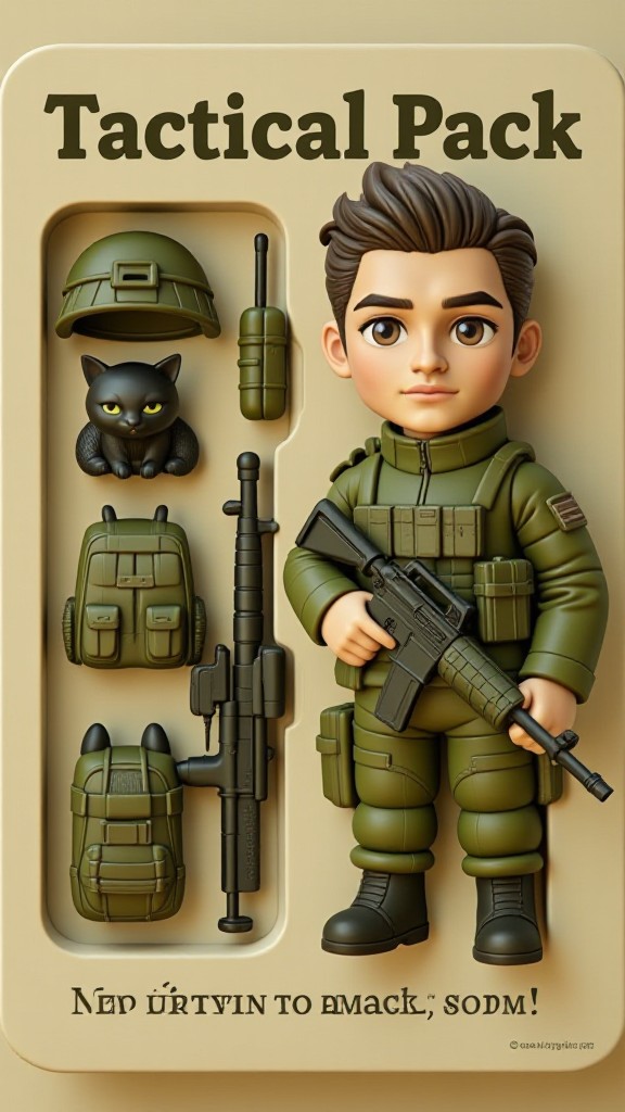 3D Military Figure Set (fork) image