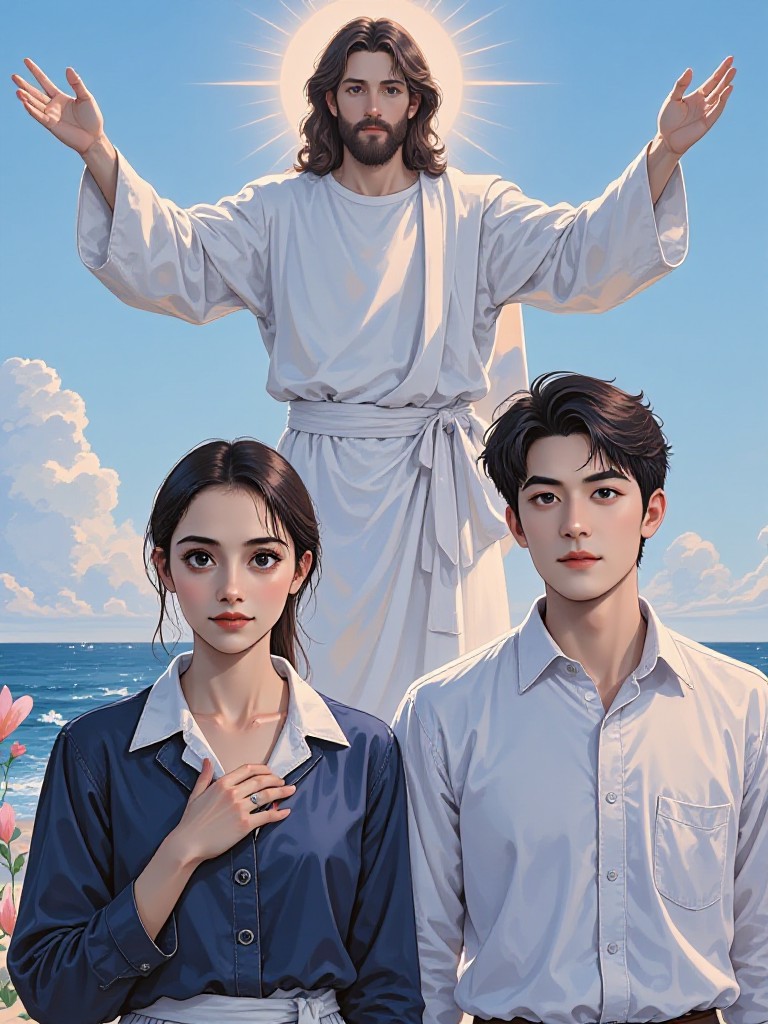 Good Friday couple painting image