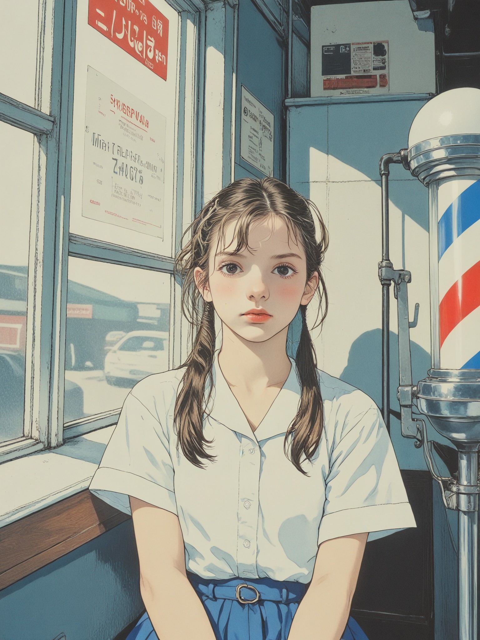 💈 Showa style · Students in the barber shop image