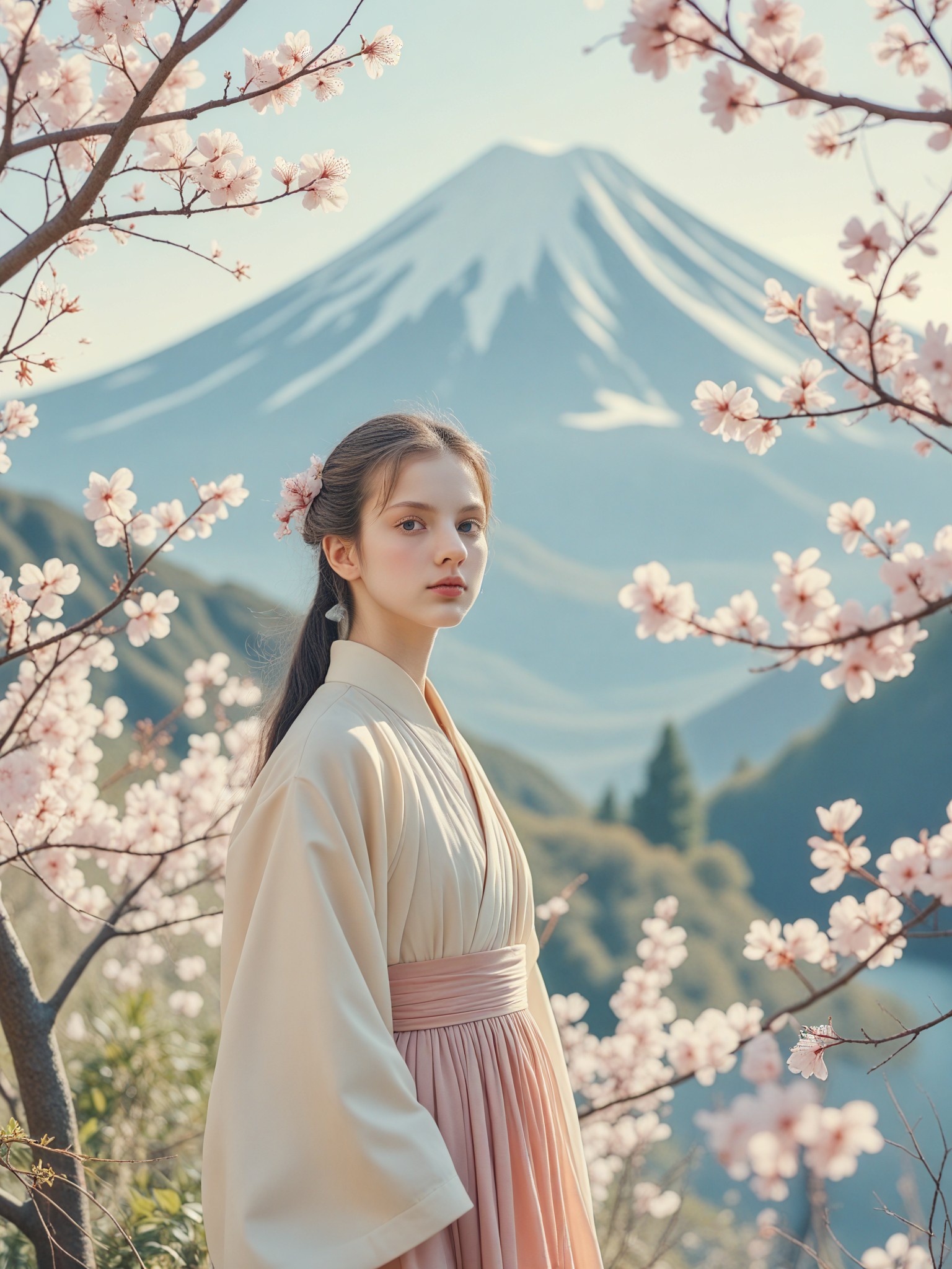 🗻 Portrait in front of Mount Fuji image